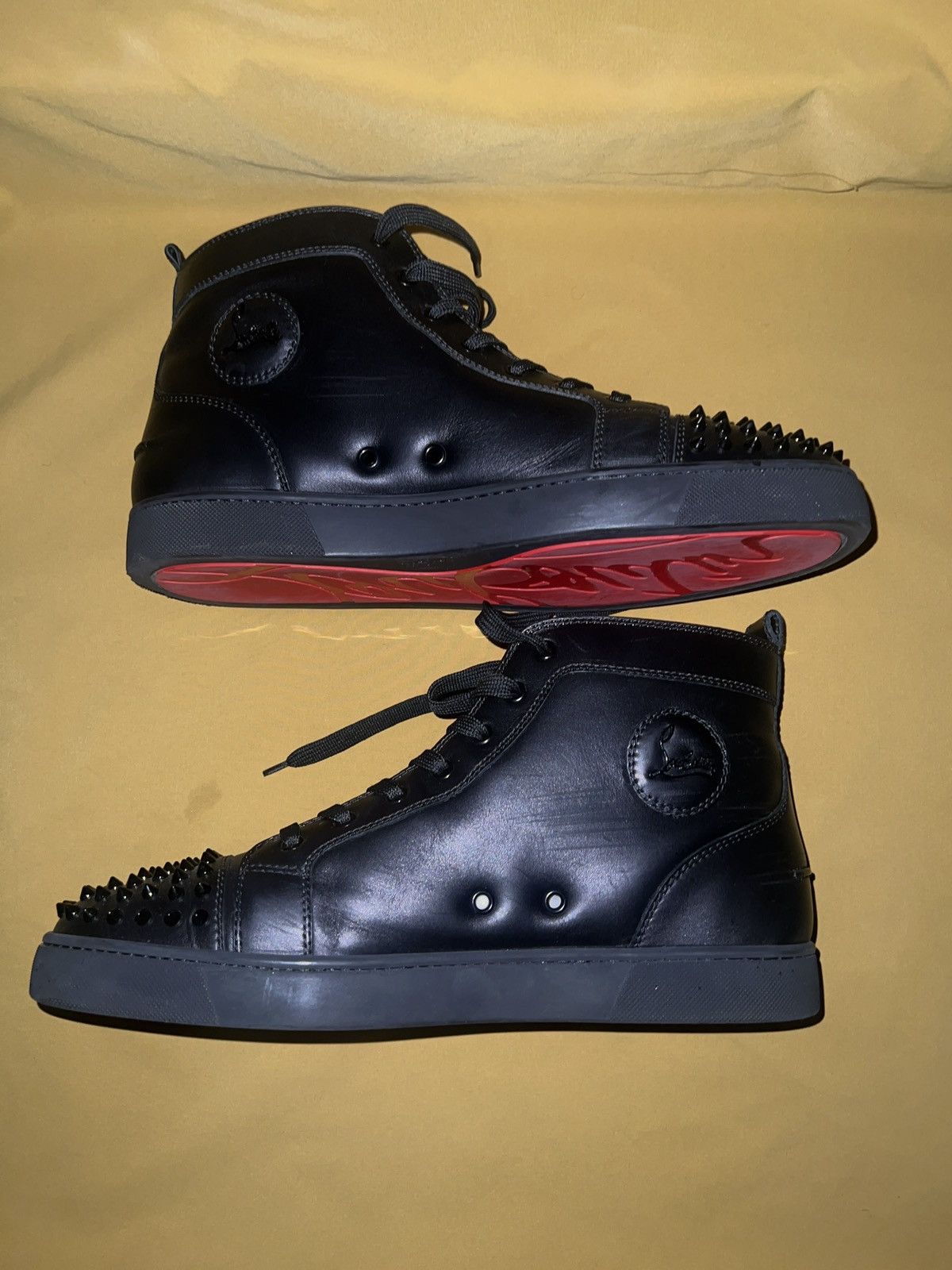 Christian Louboutin Lou Spikes flat calf Size US 13 / EU 46 - 3 Thumbnail