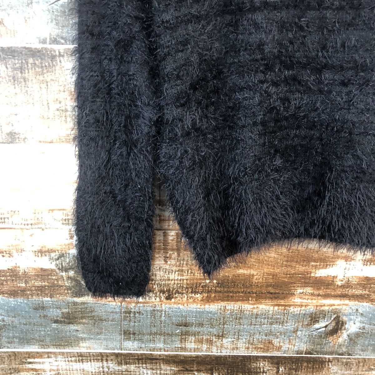 Japanese Brand DL Alpha Cubic Black fur shaggy Mohair Knitwear #C034 Size US S / EU 44-46 / 1 - 15 Thumbnail
