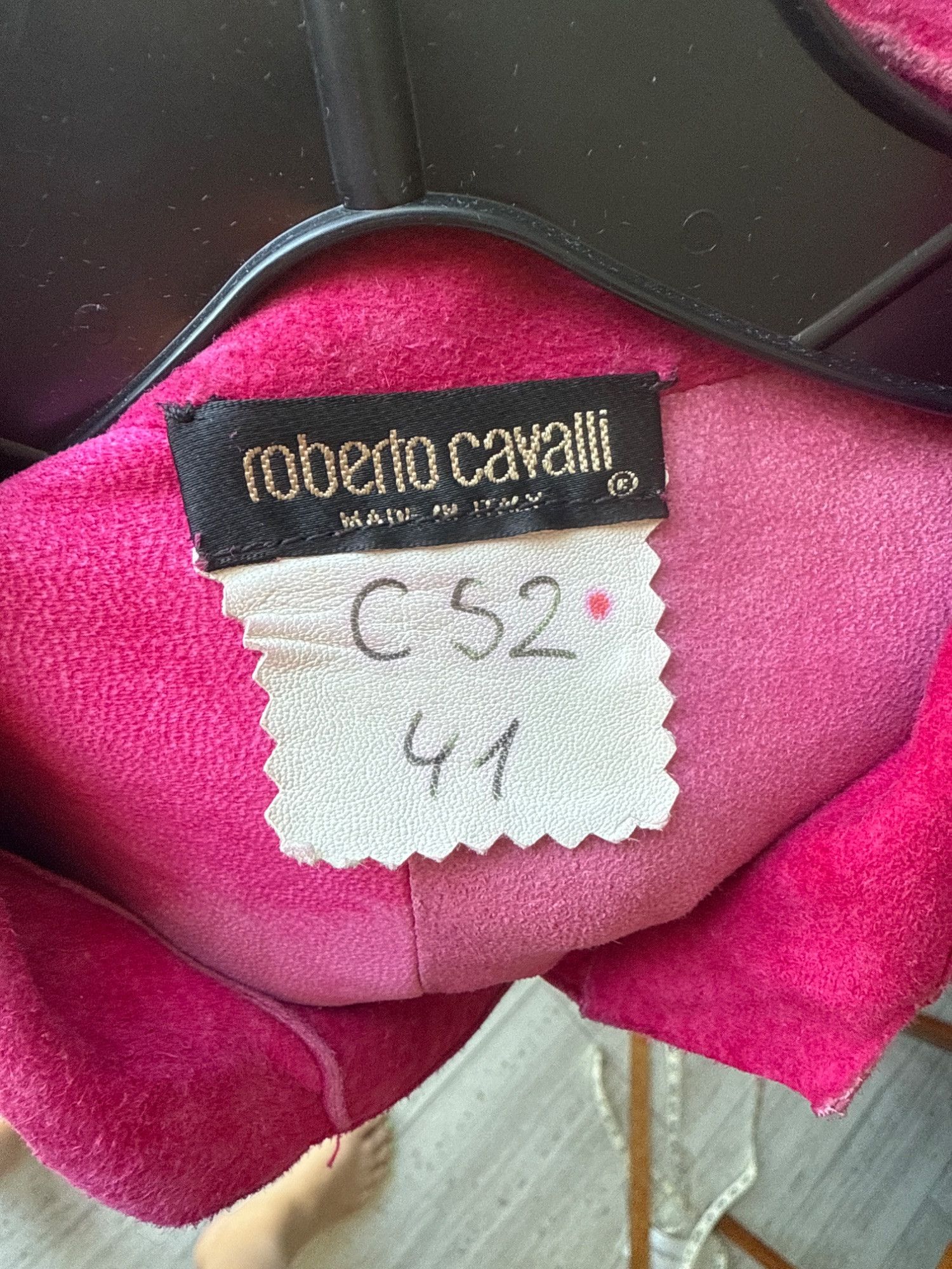 Roberto Cavalli Roberto Cavalli Womens Pink Suede Button-Up Shirt Flared Sle Size S / US 4 / IT 40 - 4 Thumbnail