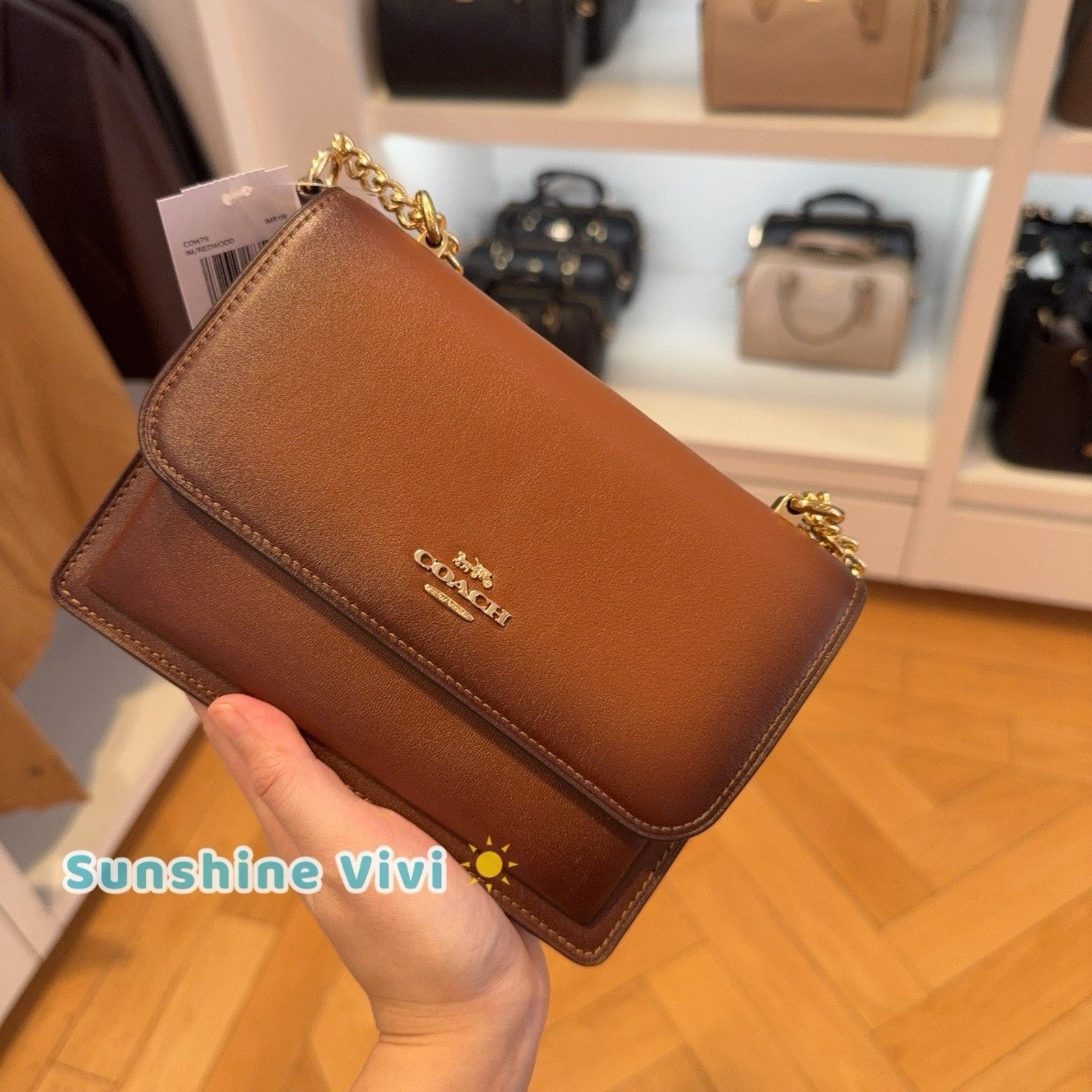 Coach NWT Coach Mini Klare Crossbody Bag Gold/Redwood CDW79 Size ONE SIZE - 7 Thumbnail