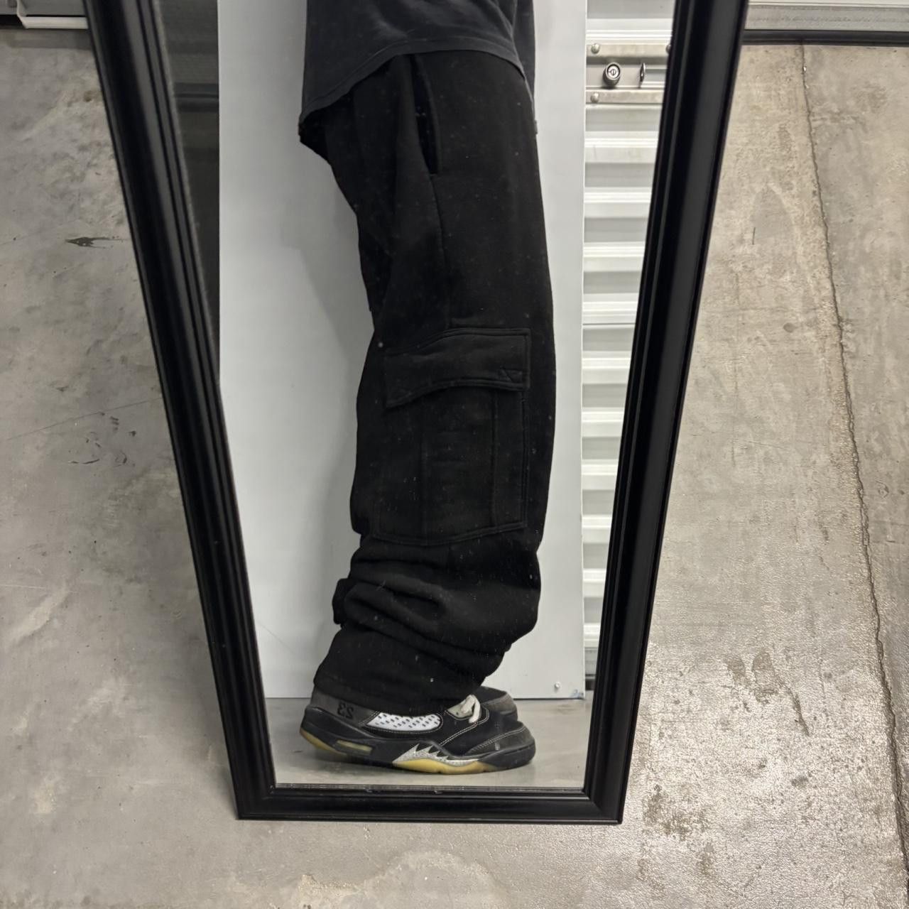 Vintage Crazy Vintage Y2K/2000s Baggy Black Streetwear Cargo Sweatpants! Fits L Size US 32 / EU 48 - 2 Thumbnail