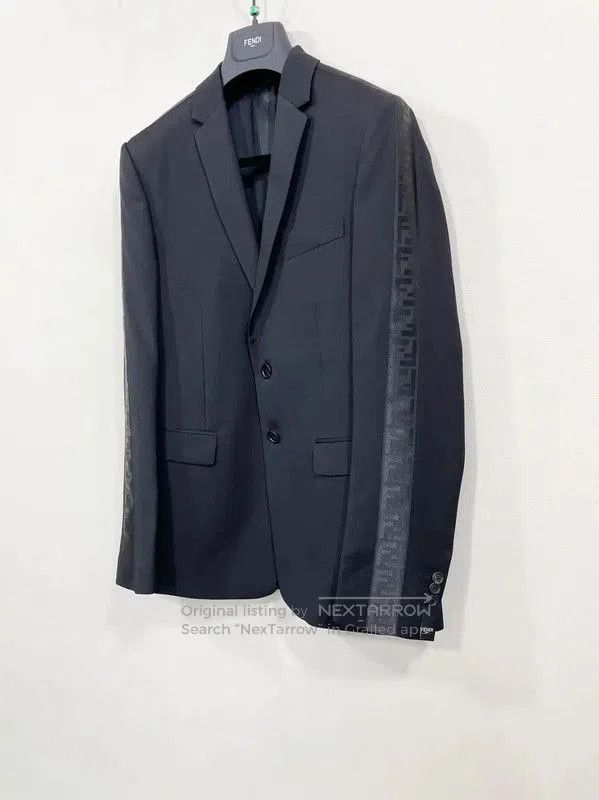 Fendi Fendi Black Wool Men's Jacket . Size US M / EU 48-50 / 2 - 3 Thumbnail