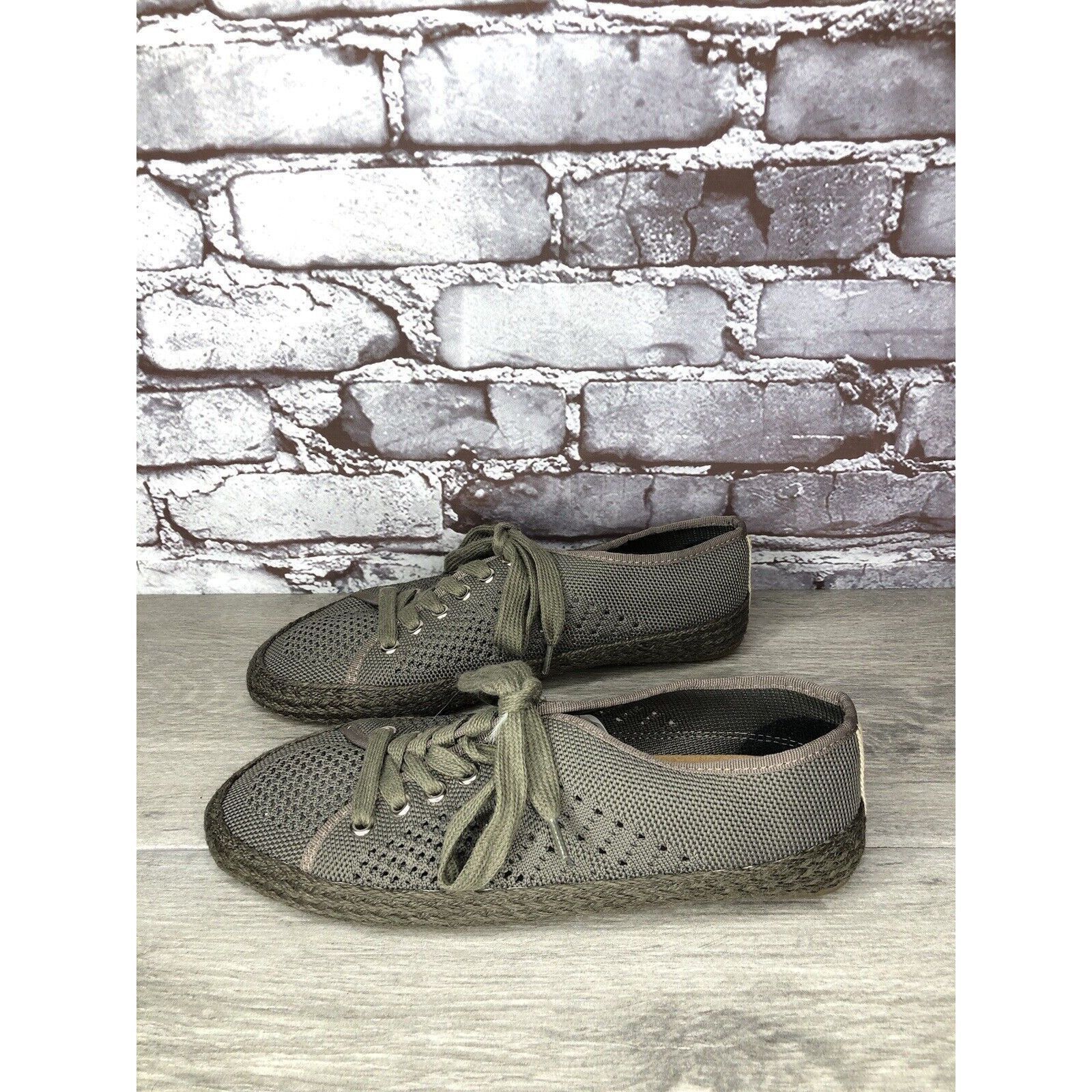 Other Emu Australia Olive Green Knit Espadrilles Casual Lace Up Sh Size US 8 / IT 38 - 1 Thumbnail