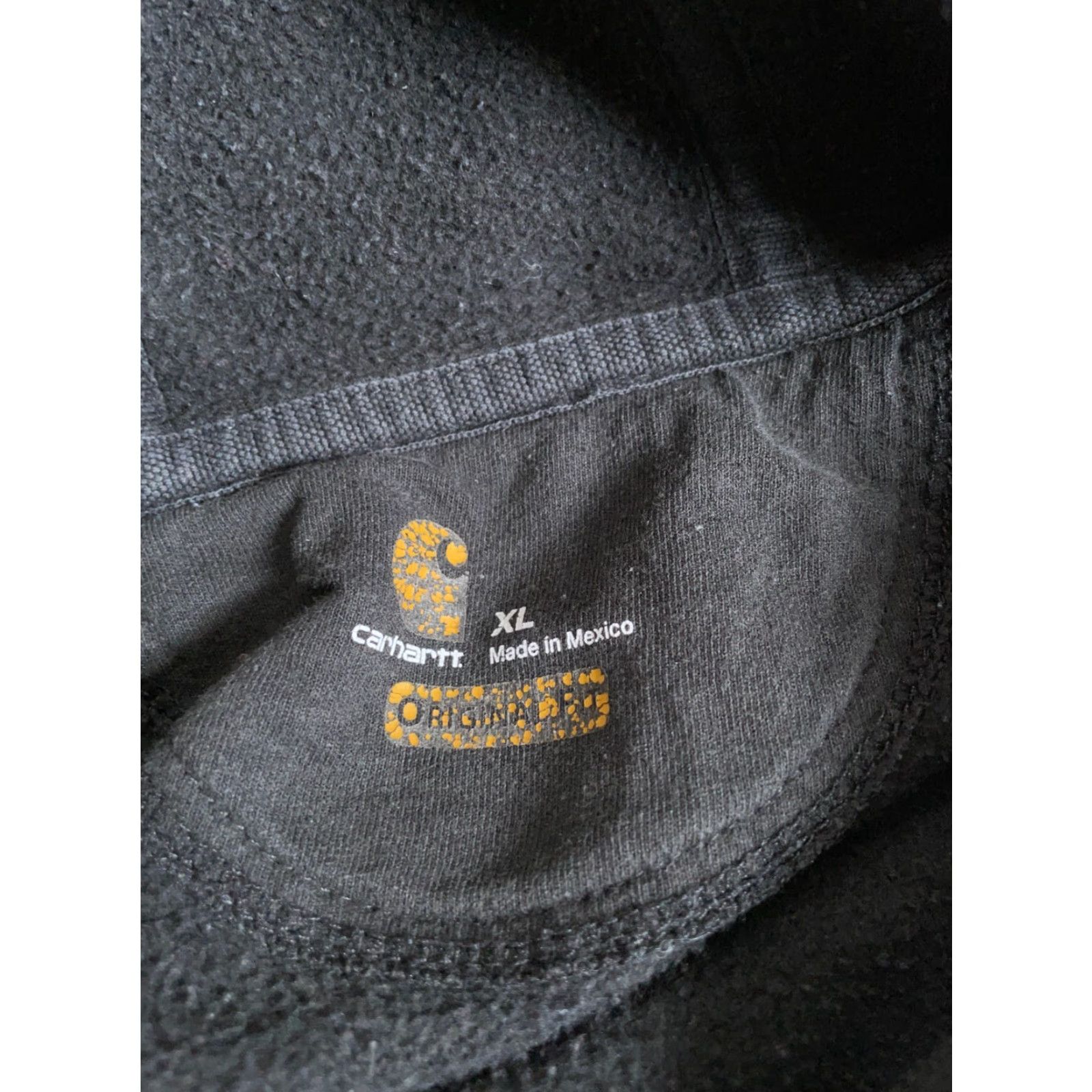 Carhartt VINTAGE Carhartt Distressed Original Fit Hoodie Adult XL Black Sweatshirt Workwear Size US XL / EU 56 / 4 - 4 Thumbnail