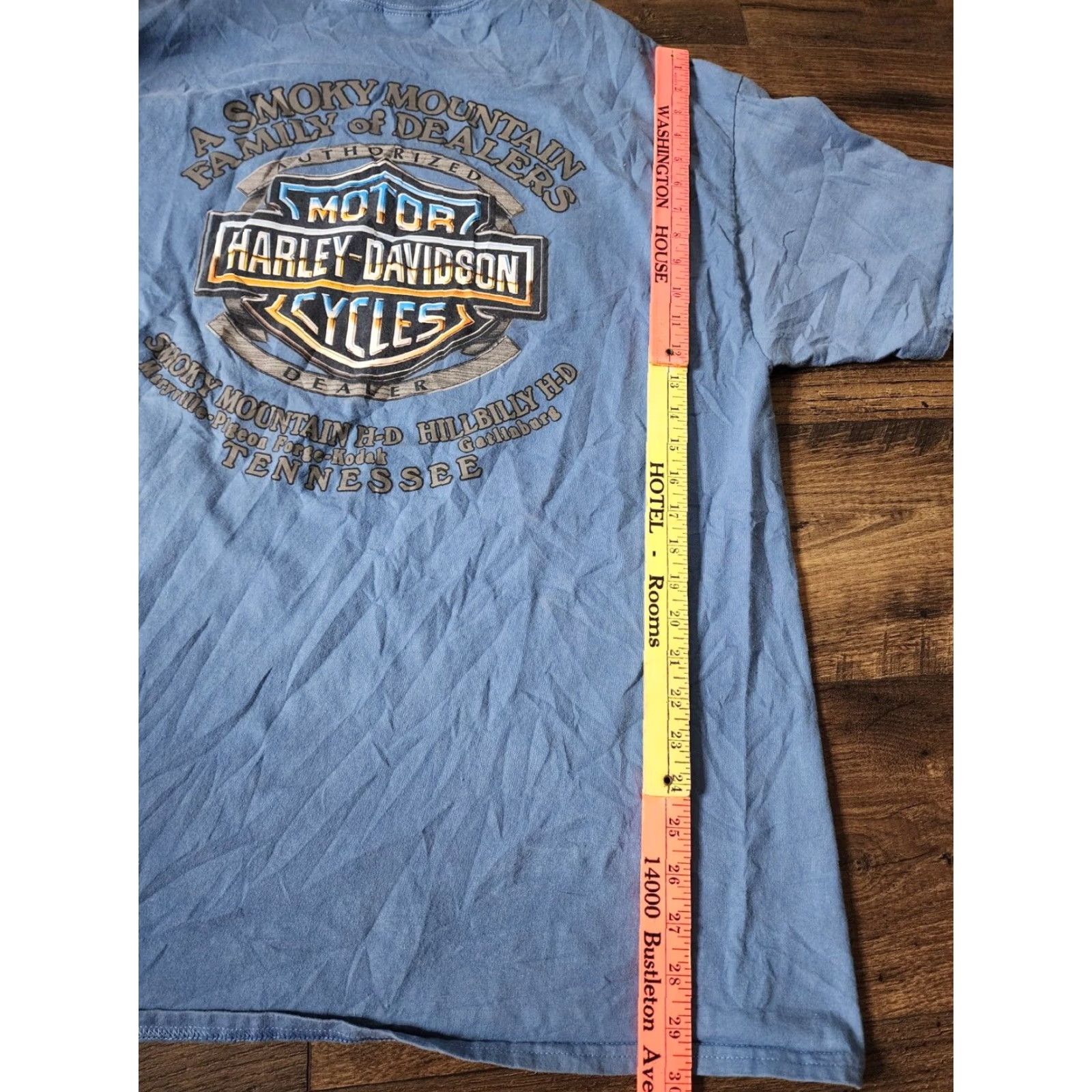 Harley Davidson VINTAGE Harley-Davidson T-Shirt Mens 2XL Blue Logo Graphic Print US Made Size US XXL / EU 58 / 5 - 3 Thumbnail