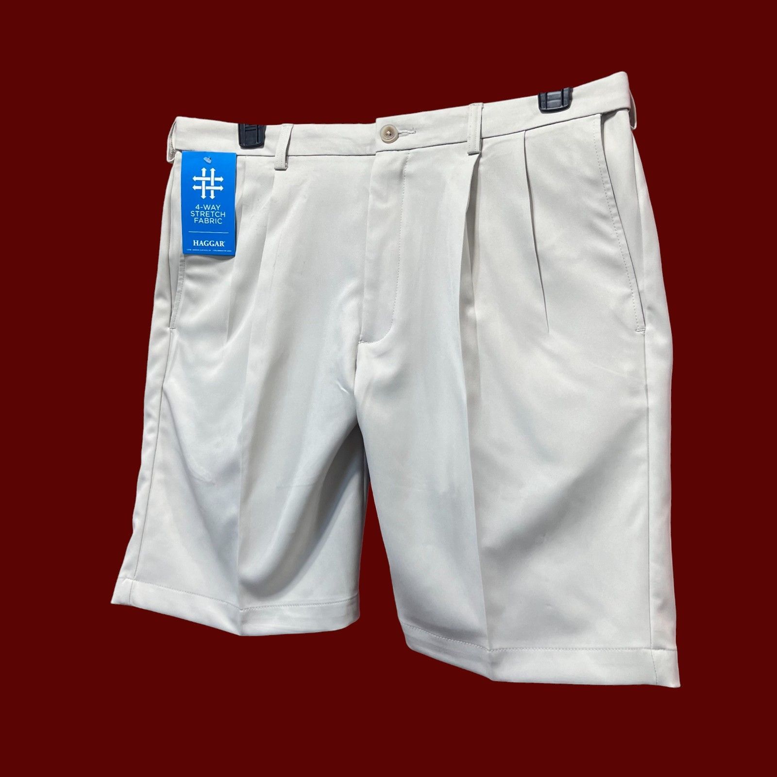 Other Haggar - Cool 18 Pro - Men's Pleat Front Short - Expandible Size US 36 / EU 52 - 16 Thumbnail