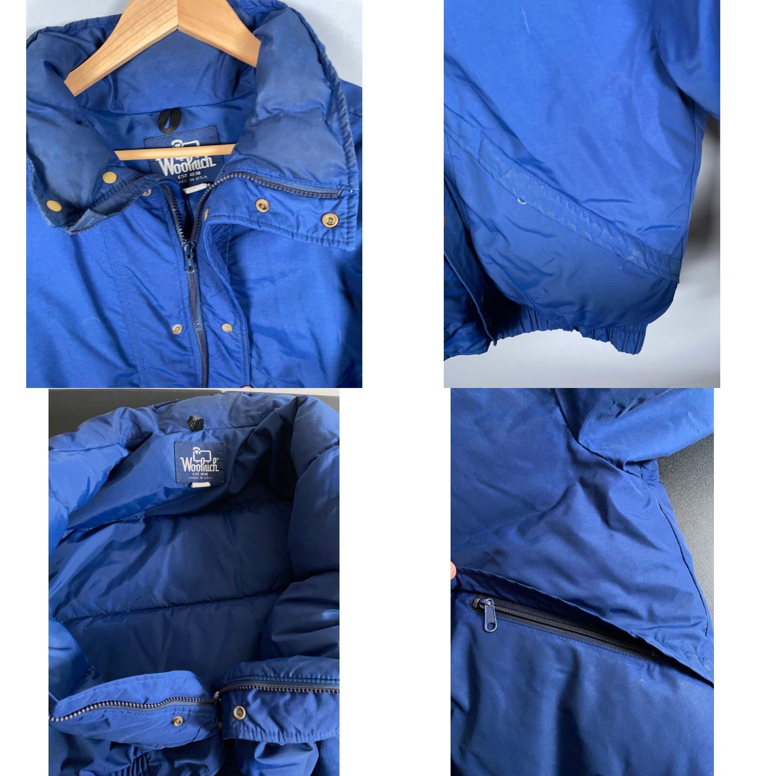 Vintage VINTAGE Woolrich Down Insulated Zip Up Jacket Mens Large Blue Puffer USA Made Bomber Jacket Size US L / EU 52-54 / 3 - 9 Thumbnail