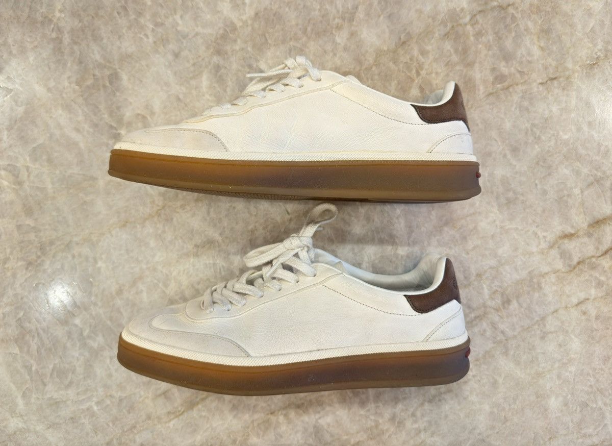 Loro Piana Loro piano - tennis walk suede trimmed leather sneakers Size US 6 / IT 36 - 3 Thumbnail
