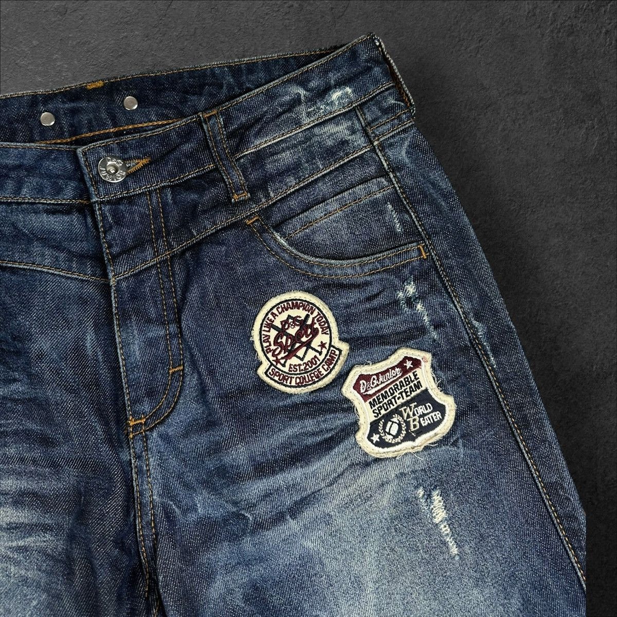 Dolce & Gabbana × Vintage Dolce Gabbana Junior Lighting Washed Distressed Jeans Denim Size US 29 - 7 Thumbnail