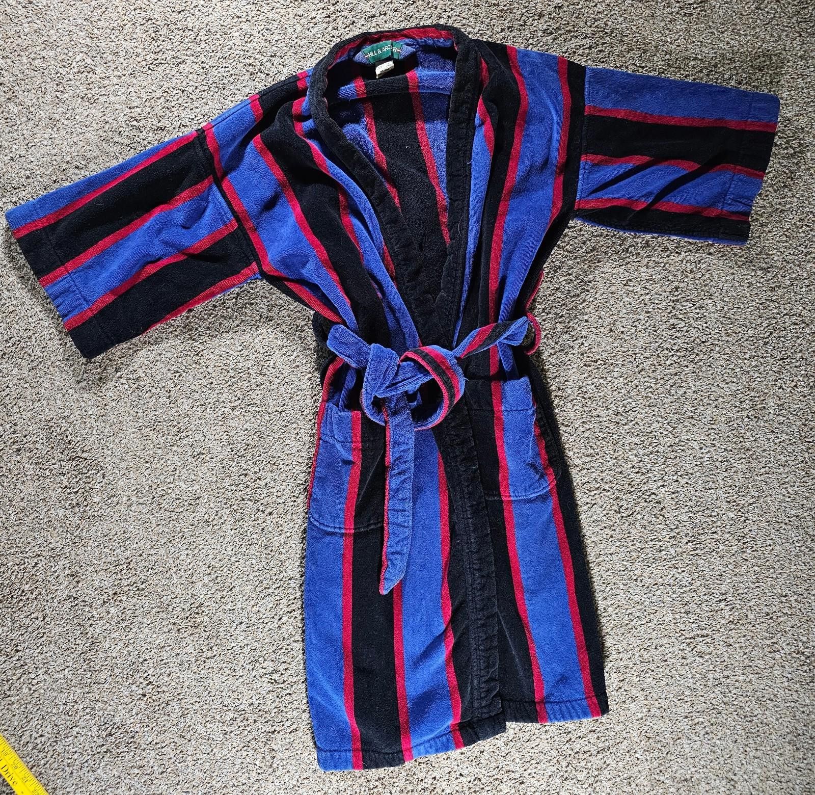 Designer Vintage Turkish Towel Robe OS 80s Hill & Archer Belted Thick Size ONE SIZE - 1 Thumbnail