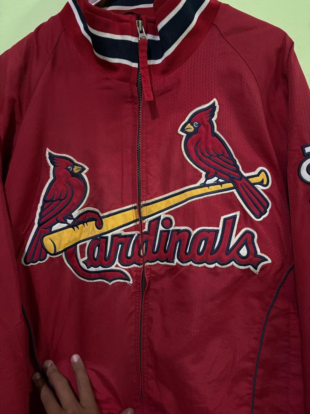 MLB × Majestic × Vintage VTG 90's St. Louis Cardinals Jacket Big Logo Design Size US M / EU 48-50 / 2 - 4 Thumbnail