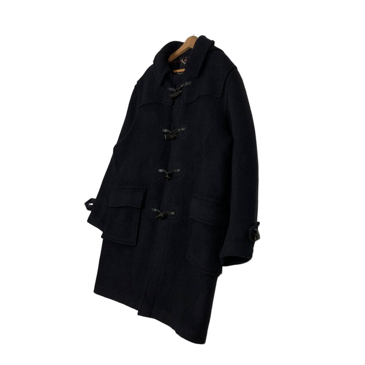 Burberry 🌺VINTAGE BURBERRY MADE IN ENGLAND WOOL DUFFLE LONG JACKET Size US L / EU 52-54 / 3 - 3 Thumbnail
