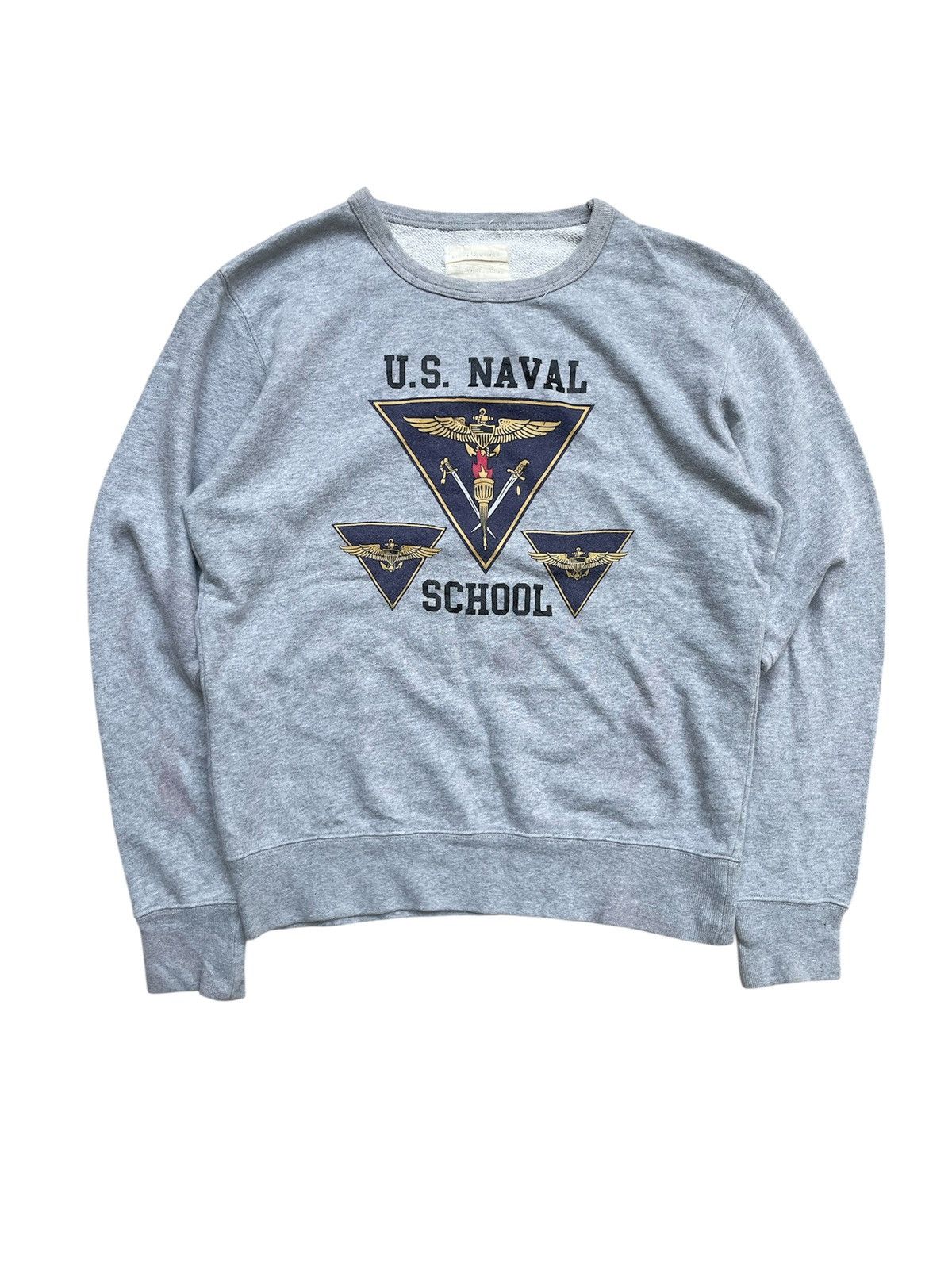 Vintage Vintage US NAVAL SCHOOL Sweatshirt Houston inc Size US M / EU 48-50 / 2 - 2 Thumbnail