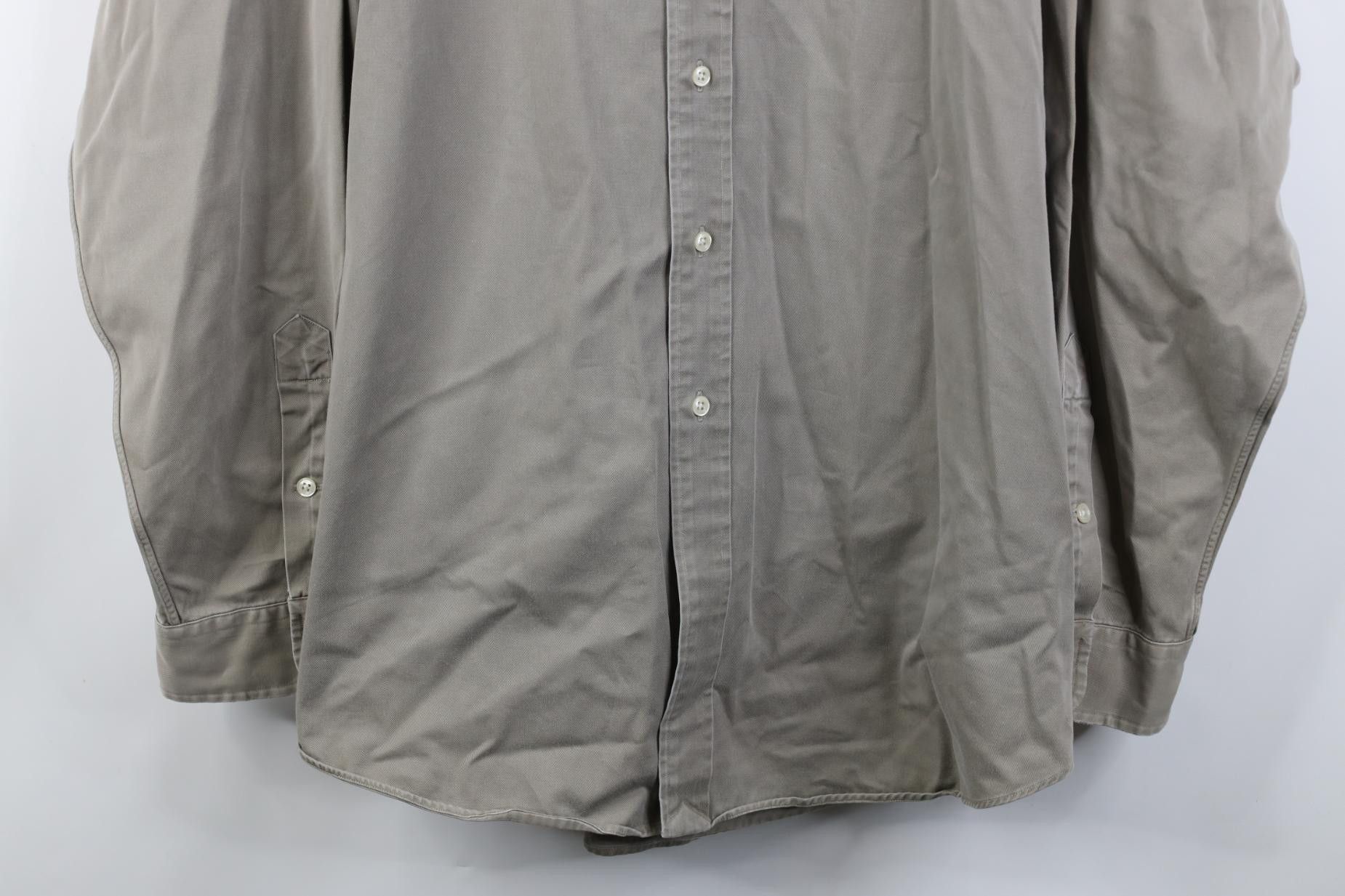 Polo Ralph Lauren Vintage 90s Ralph Lauren Button Down Shirt Gray Cotton Size US XXL / EU 58 / 5 - 3 Thumbnail