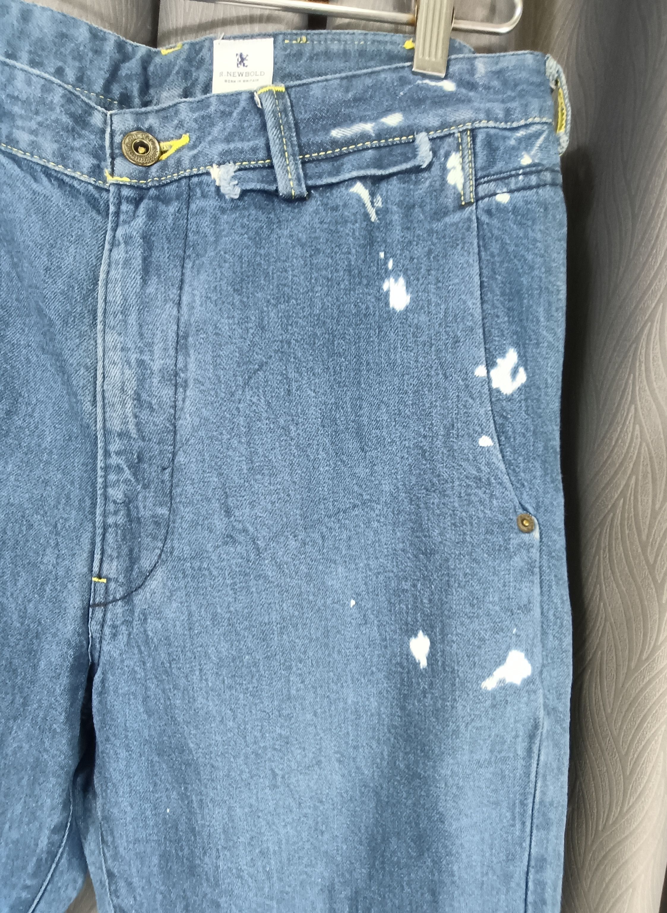 R.Newbold Bleached blue/white denim pants Size L Size US 33 - 5 Thumbnail