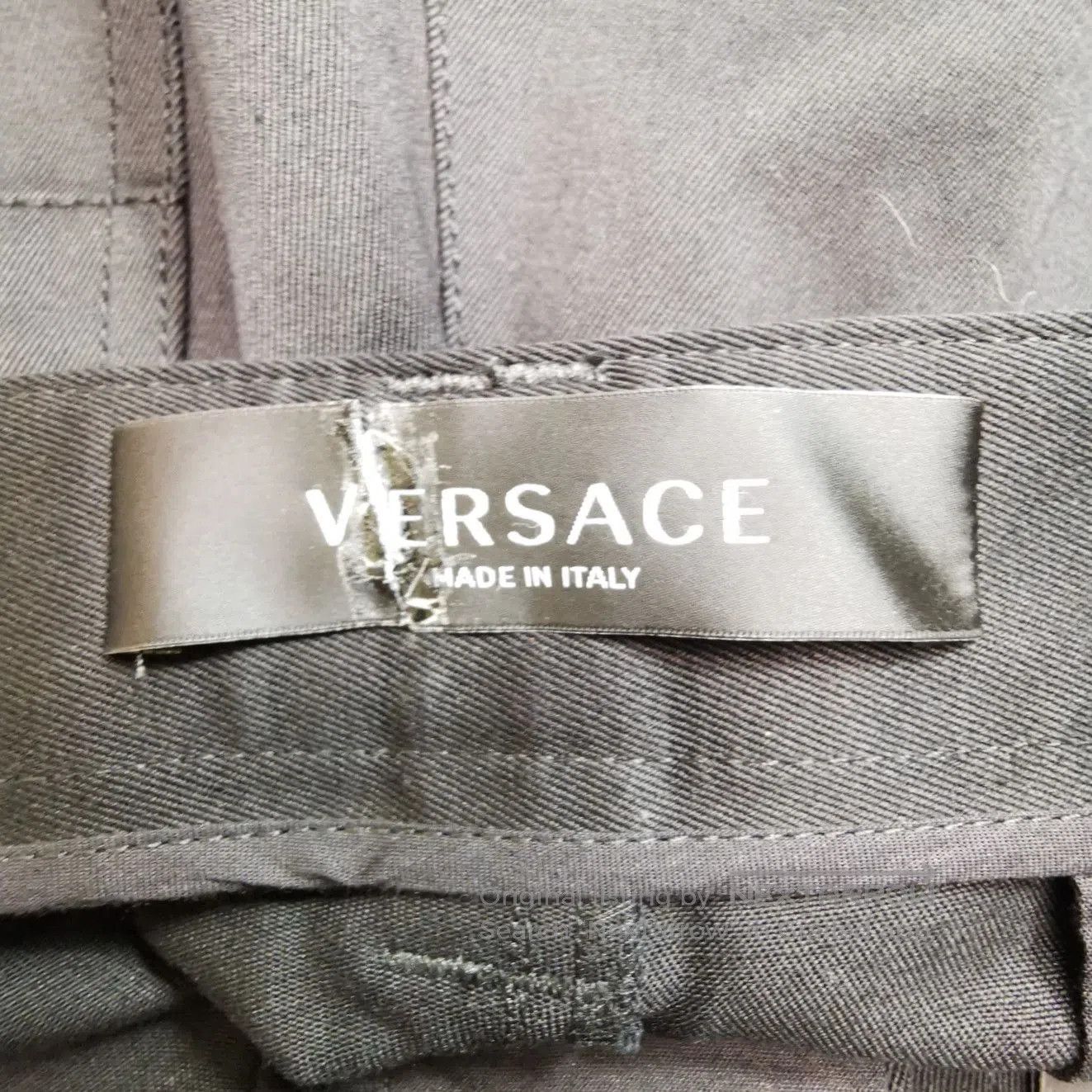 Versace Black Wide-Leg High-Waist Cotton Pants. Size US 34 / EU 50 - 5 Thumbnail
