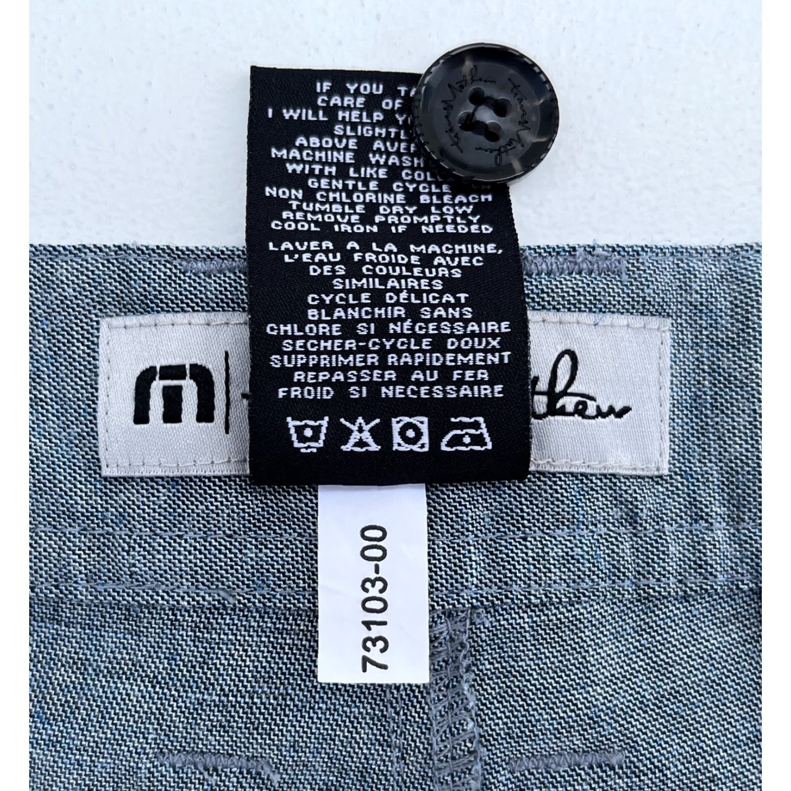 TravisMathew Travis Mathew Men's Chambray Shorts 38 Blue Flat Front Mid Rise 10 Inseam Regular Chino Outdoor Preppy Sports Mens Size US 38 / EU 54 - 7 Thumbnail