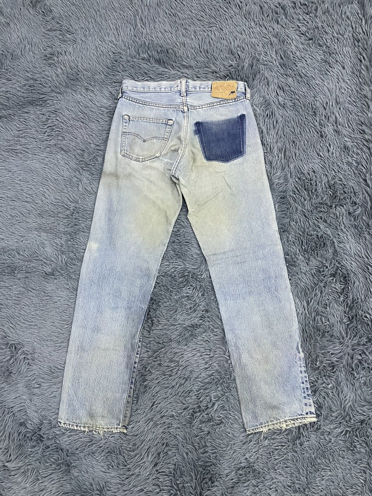 Levi's × Vintage Vtg 501 selvedges distressed denim pant Size US 30 / EU 46 - 2 Thumbnail