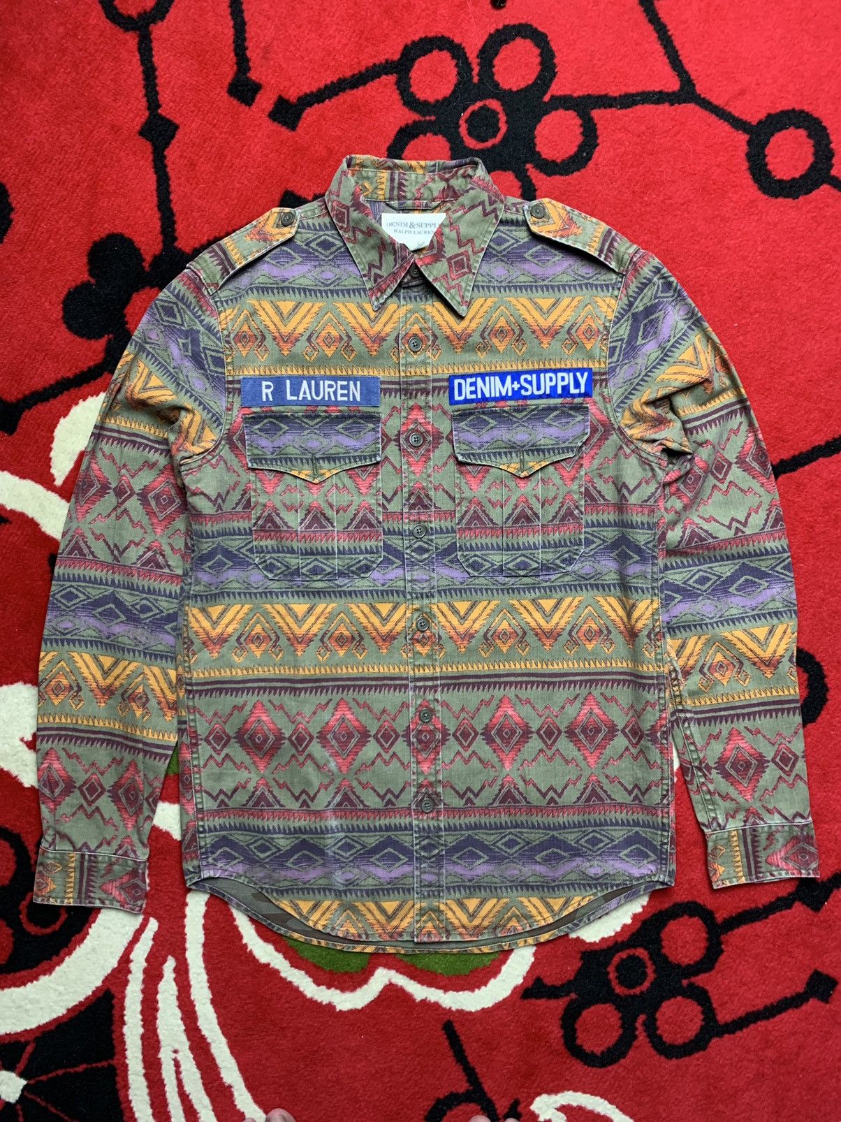 image of Denim And Supply Ralph Lauren x Ralph Lauren Denim & Supply Ralph Laurent Aztec, Men's (Size Small)