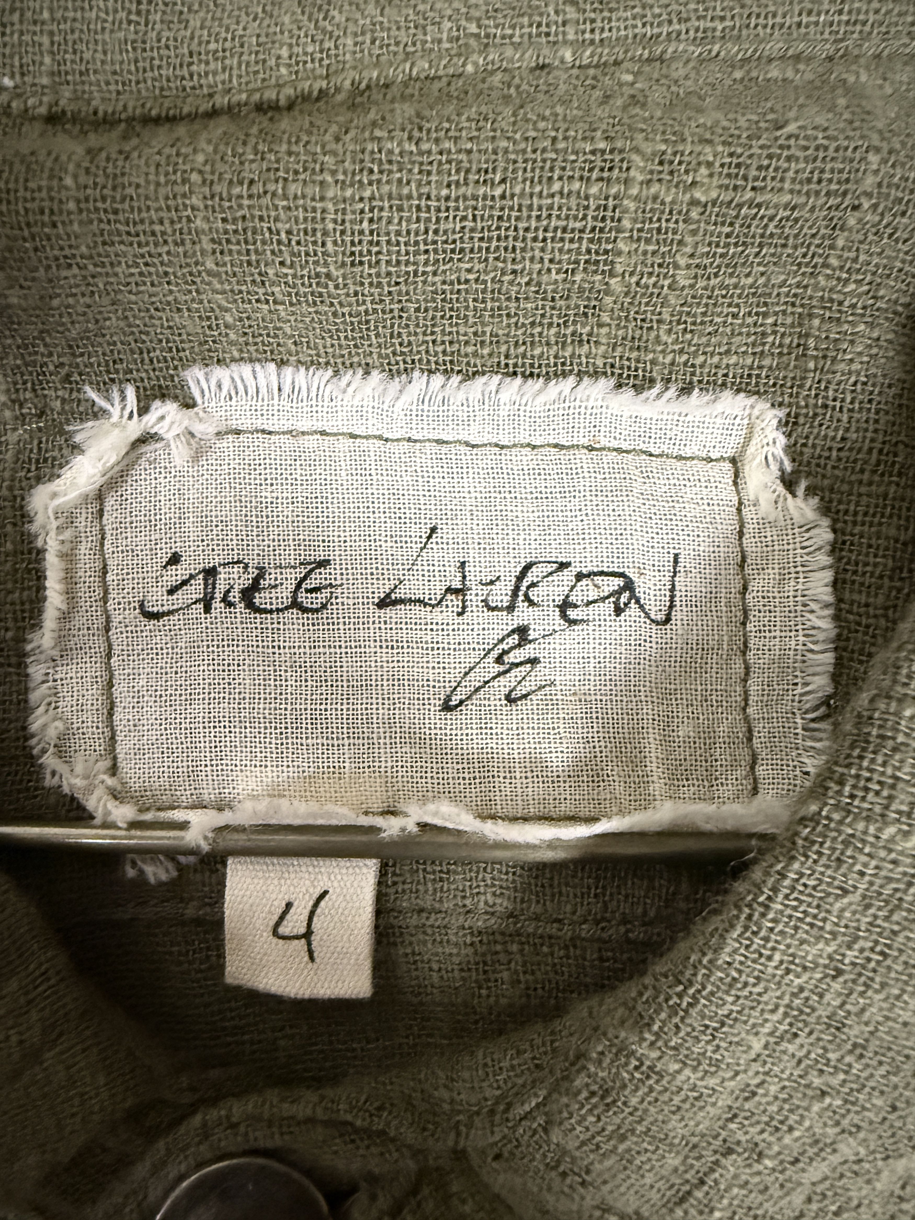 Greg Lauren $750 Greg Lauren Linen Short Sleeve Studio Shirt Size US XL / EU 56 / 4 - 7 Thumbnail