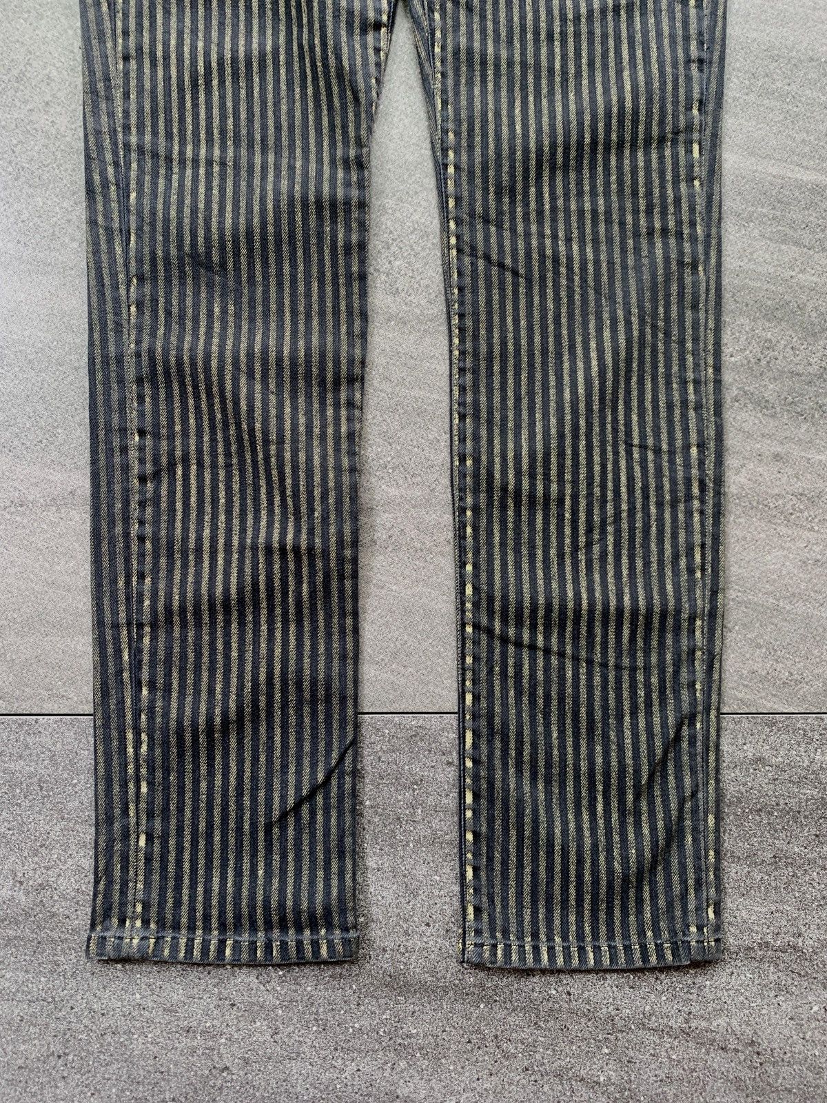 Saint Laurent Paris FREE TAX! Gold Striped Skinny Denim Jeans Size US 32 / EU 48 - 3 Thumbnail