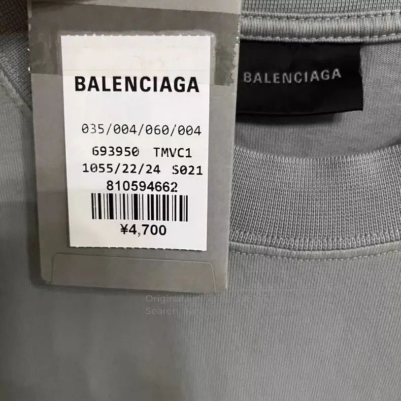 Balenciaga Balenciaga BB Logo Cement Gray Short Sleeve. Size US L / EU 52-54 / 3 - 3 Thumbnail