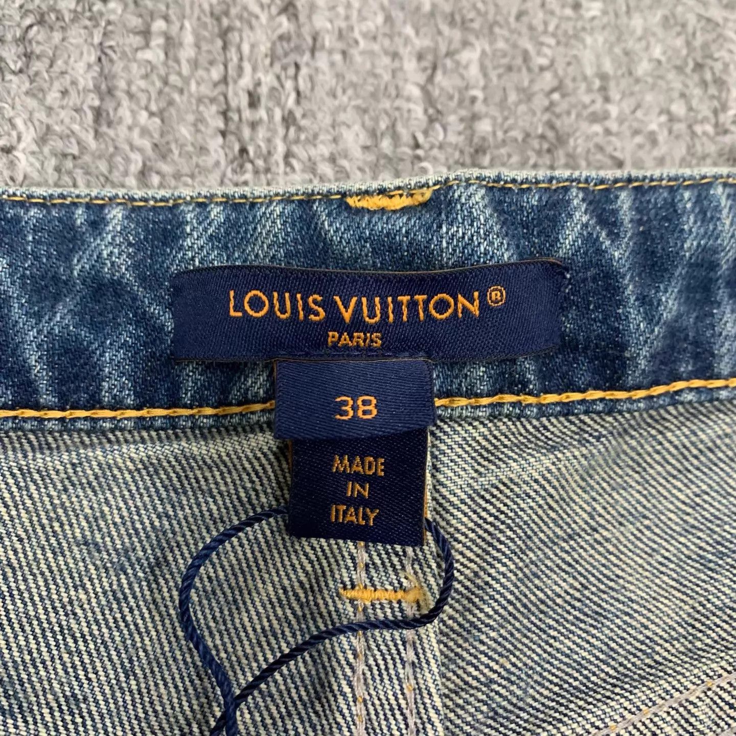 Louis Vuitton LV monogram patchwork wide-leg washed jeans Size 26" / US 2 / IT 38 - 5 Thumbnail