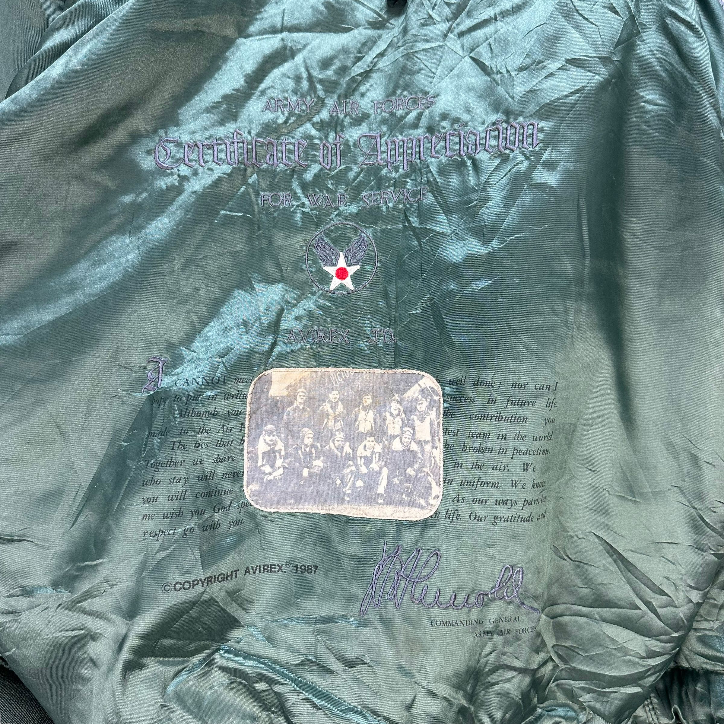 Avirex TRASHED🔥 87's AVIREX TYPE B15 FLIGHT JACKET #7706-166 Size US L / EU 52-54 / 3 - 16 Thumbnail