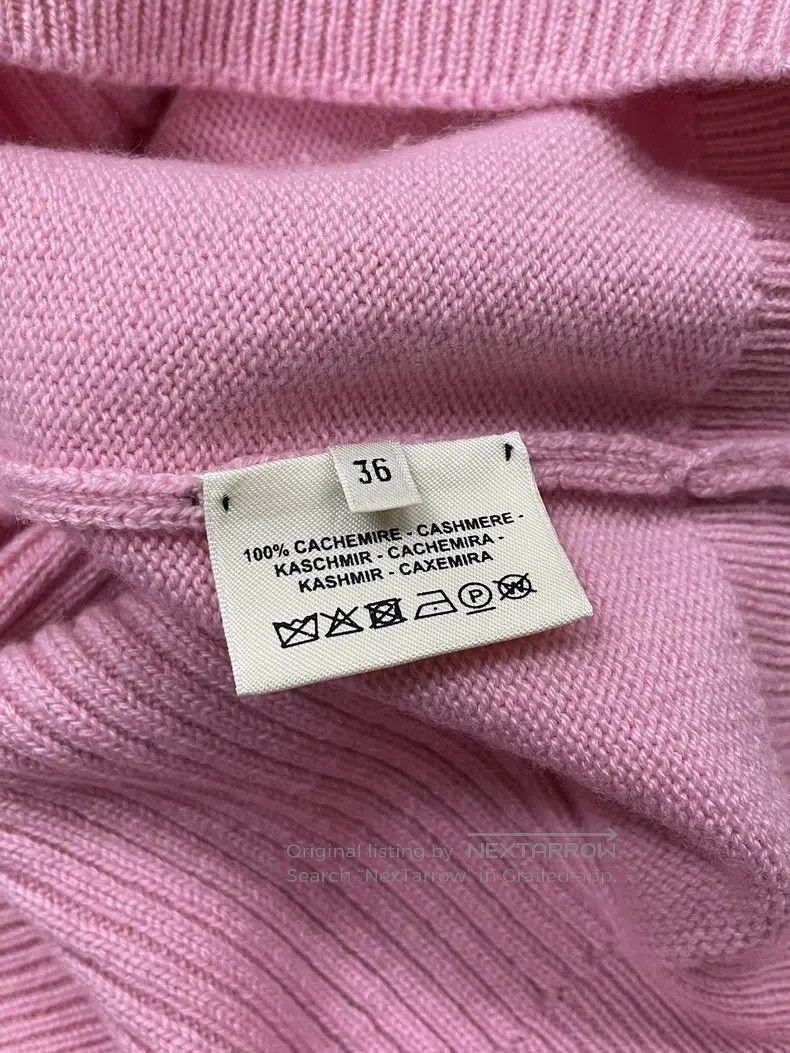 Hermes Hermes Pink cashmere knit short sleeve top Size XS / US 0-2 / IT 36-38 - 4 Thumbnail