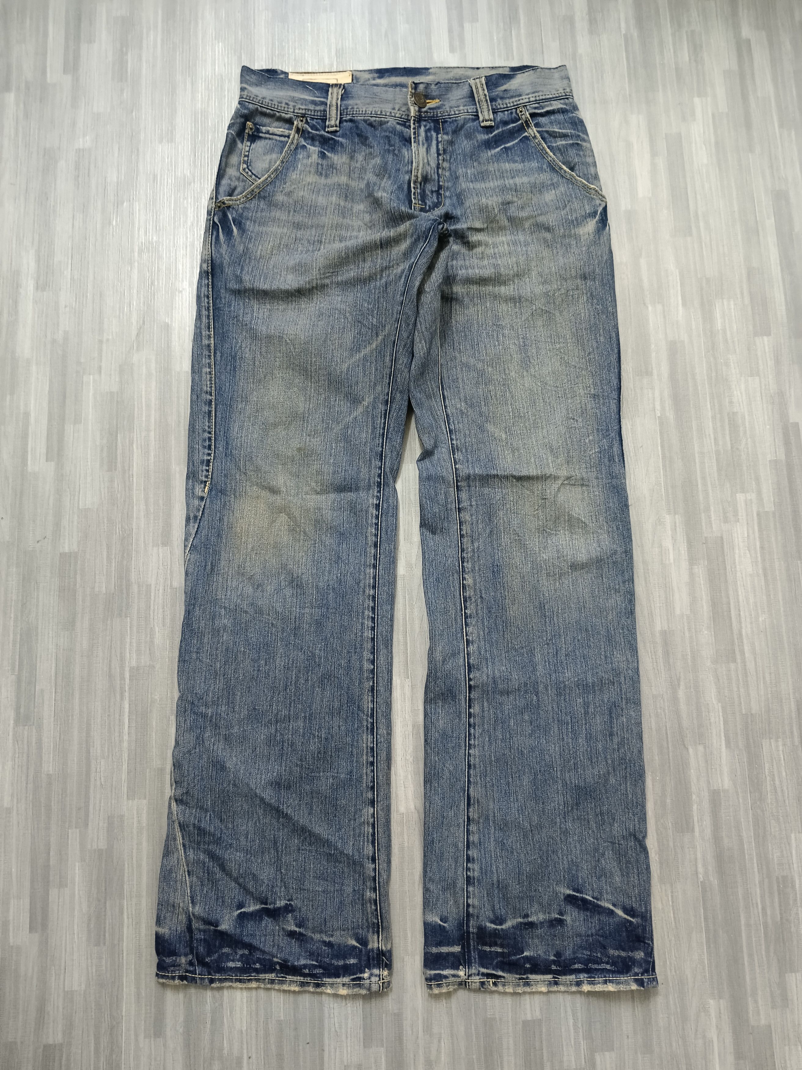 Japanese Brand DISTRESSED RUSH HOUR WIDE DENIM PANTS Size US 32 / EU 48 - 2 Thumbnail