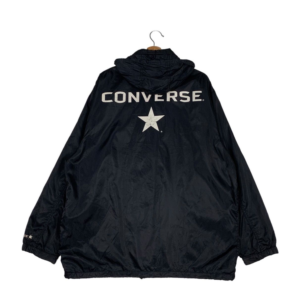 Converse 90's CONVERSE Big Logo Hooded Coach Jacket #0831-C37 Size US L / EU 52-54 / 3 - 1 Thumbnail