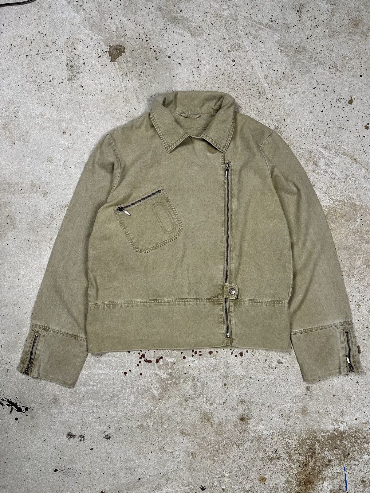 Japanese Brand Vintage Y2K Asymmetrical Utility Light Jacket Army Style Size US M / EU 48-50 / 2 - 1 Thumbnail