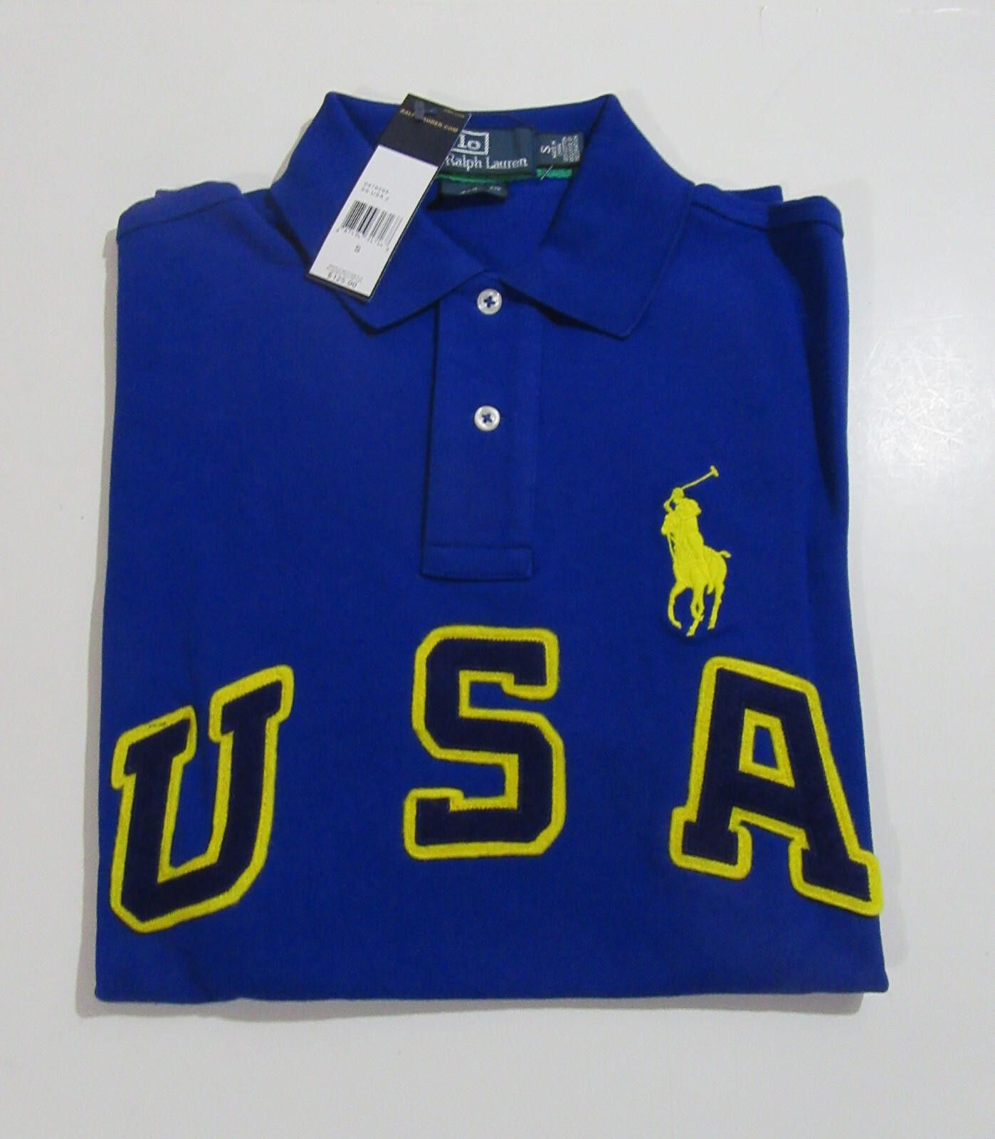 Polo Ralph Lauren Polo Ralph Lauren Men's Custom Fit Big Pony USA Shirt Size S Size US S / EU 44-46 / 1 - 2 Thumbnail