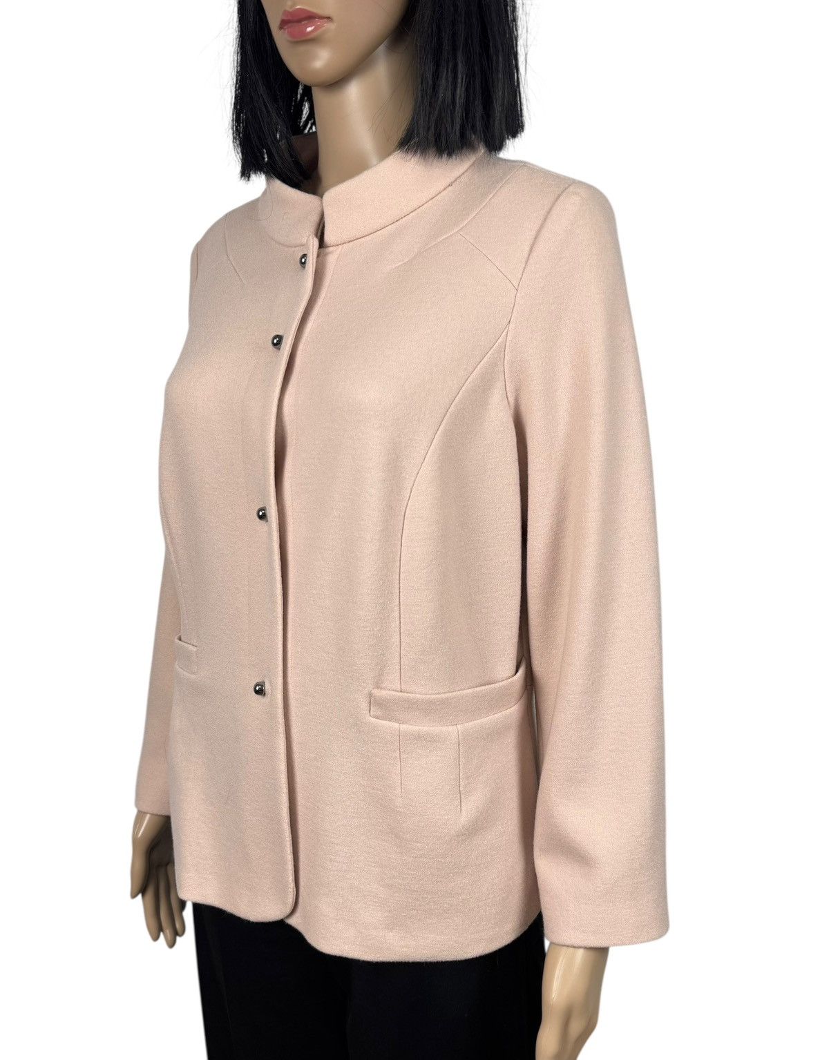 Other Marc Cain Peach Wool-Cashmere Pea Coat size 5 Size L / US 10 / IT 46 - 4 Thumbnail