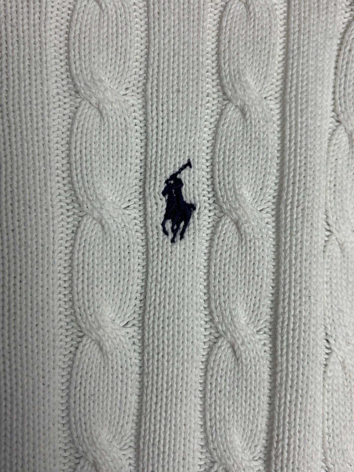 Polo Ralph Lauren Polo Ralph Lauren Cable Knit Logo Sweater Size L / US 10 / IT 46 - 6 Thumbnail