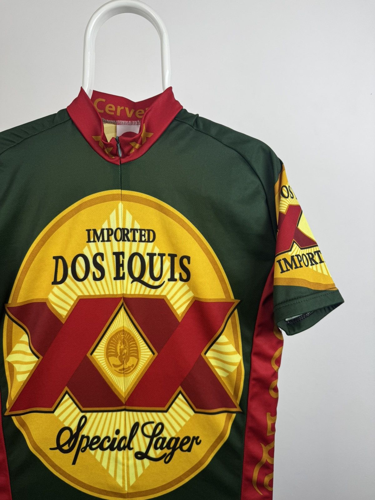Vintage Vintage Cycling World Jersey Dos Equis Special Lager Size US M / EU 48-50 / 2 - 2 Thumbnail
