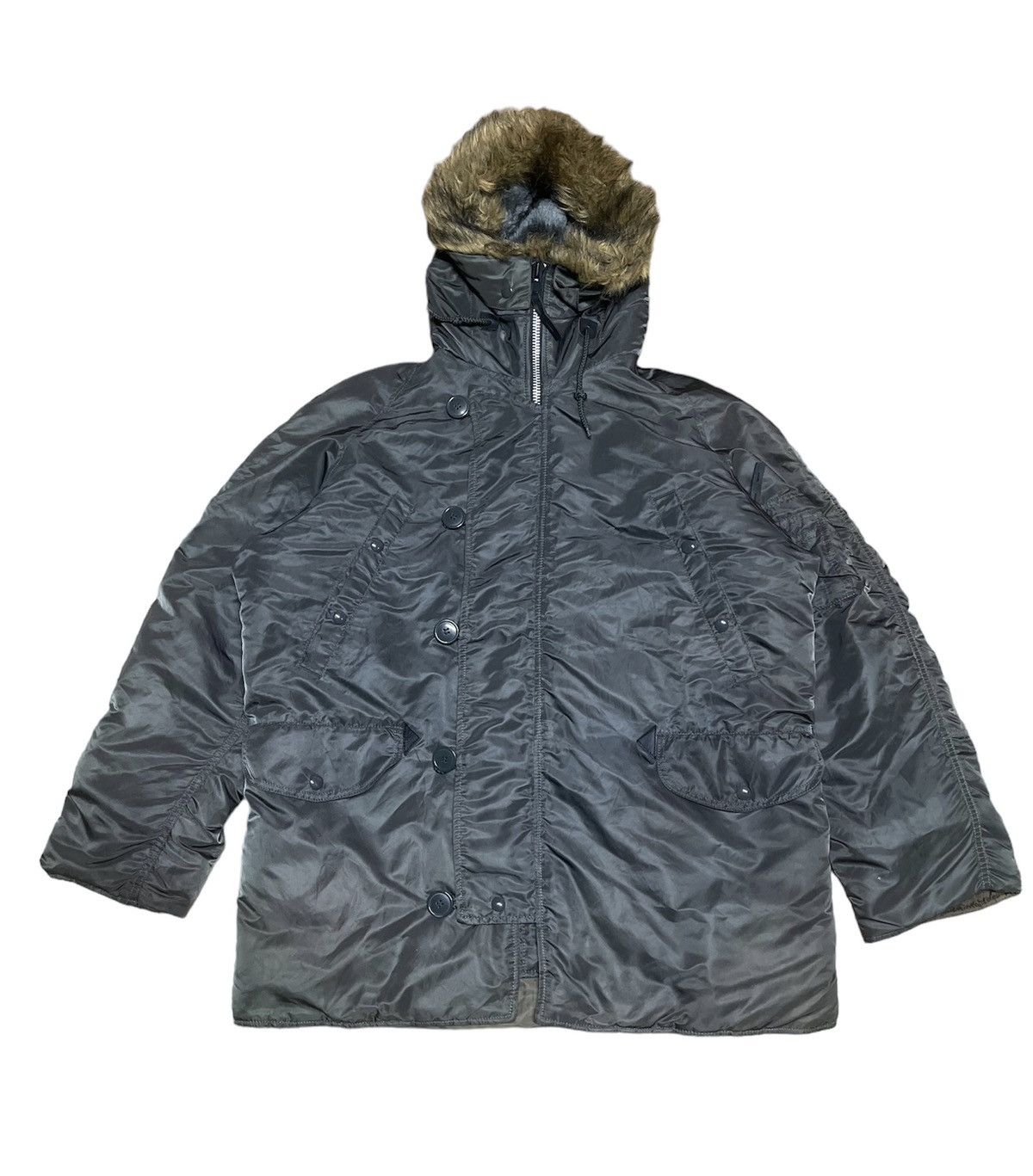 🔥RARE🔥 Vintage Alpha Industries Type N-3B Hooded Jacket