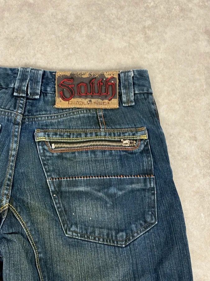 Dsquared2 2000s Dsquared2 Blue Faded Wide Denim Jeans Size US 33 - 11 Thumbnail