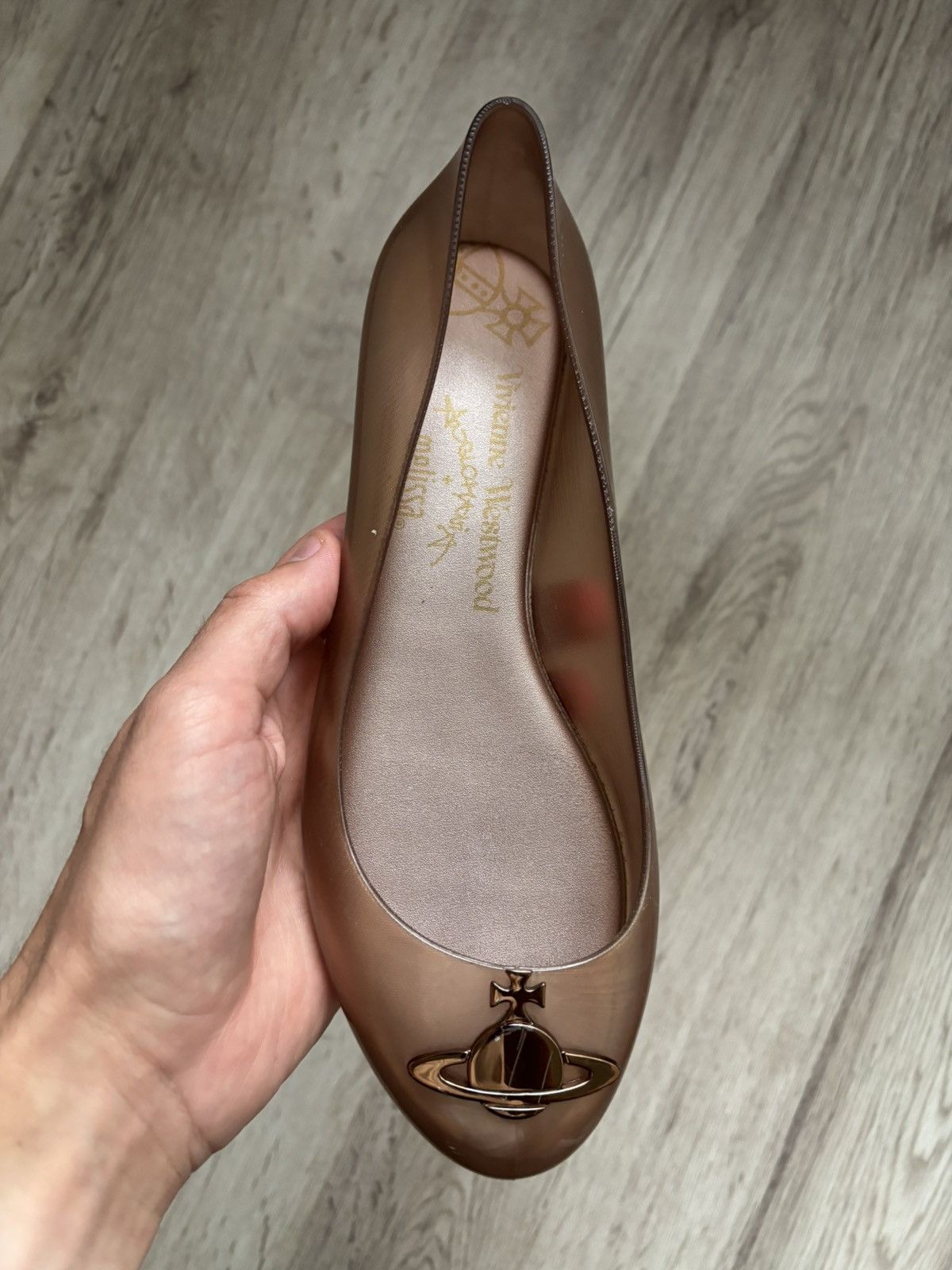 Vivienne Westwood Melissa x Vivienne Westwood Rose Gold Flats Heels US 7 EU 38 Size US 7 / IT 37 - 5 Thumbnail