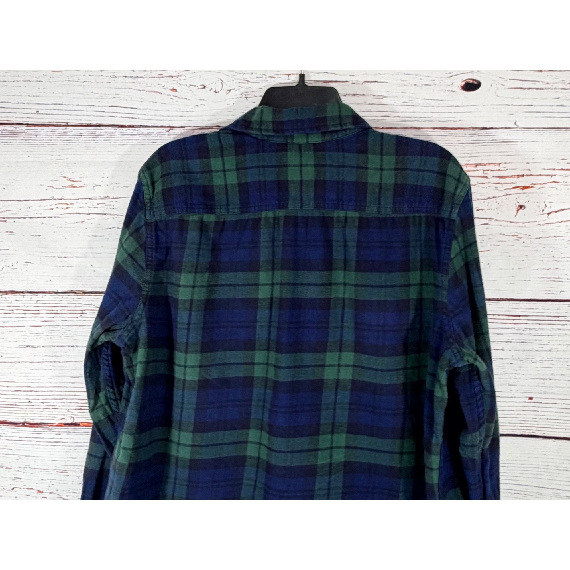 American Eagle Outfitters American Eagle Plaid Flannel Shirt Mens Large Blue Green Y2K Size US L / EU 52-54 / 3 - 8 Thumbnail
