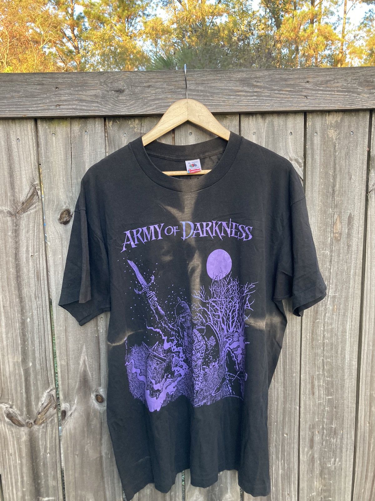 Band Tees × Vintage Vintage horror 90s army of darkness purple skeleton variant Size US XL / EU 56 / 4 - 10 Thumbnail