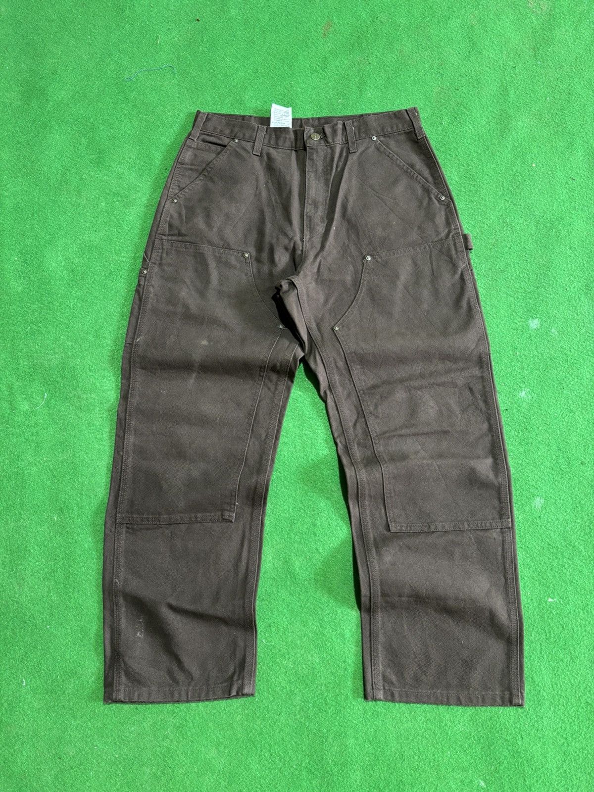 Other DARK BROWN CARHARTT DOUBLLE KNEE - MODEL[ B136- DKB ] Size US 34 / EU 50 - 6 Thumbnail