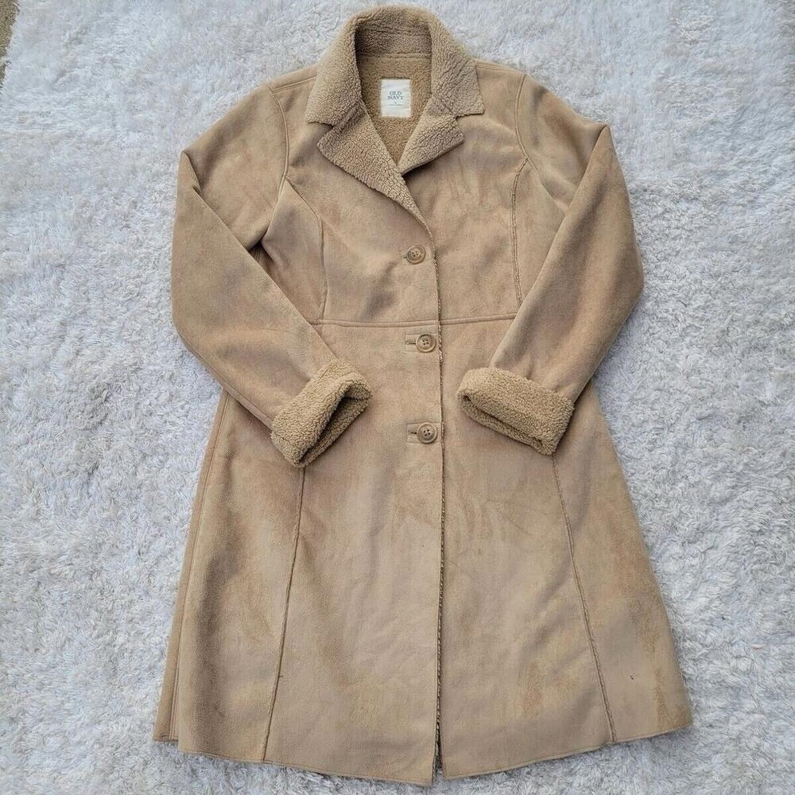 Unknown London Cozy Beige Faux Shearling Long Coat for Women Size M / US 6-8 / IT 42-44 - 2 Thumbnail