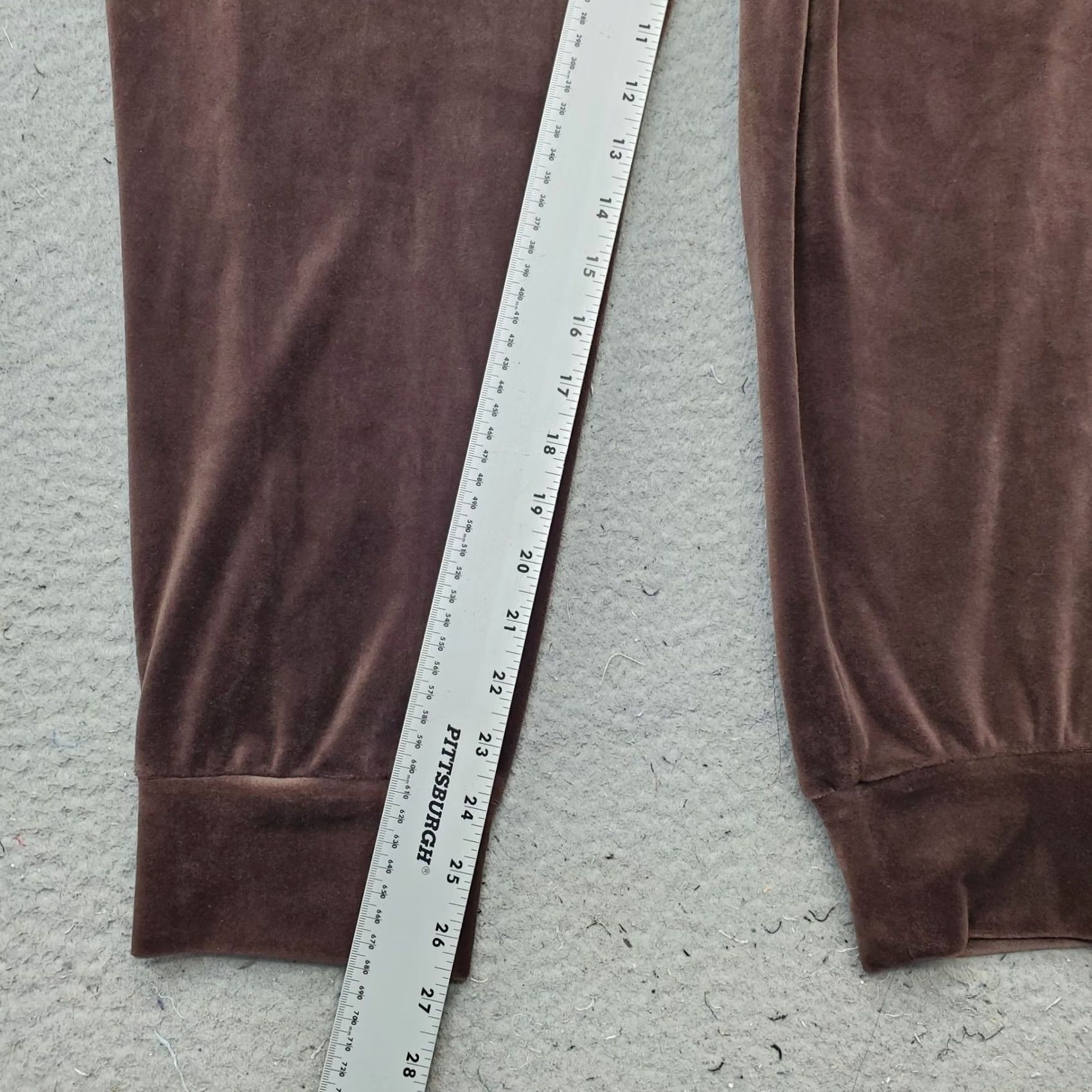 New Republic Republic Lounge Pants Womens XL Brown Velour Elastic Waist Drawstring Pants Size 40" / US 18 - 5 Thumbnail