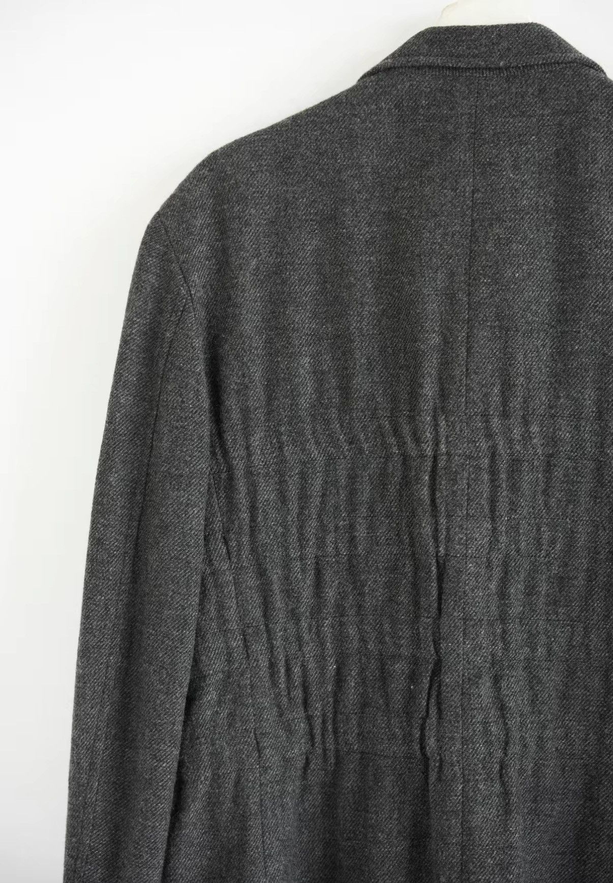 Yohji Yamamoto Yohji Yamamoto 05AW Carved Silver Buckle Gathered Blazer J4 Size US M / EU 48-50 / 2 - 6 Thumbnail