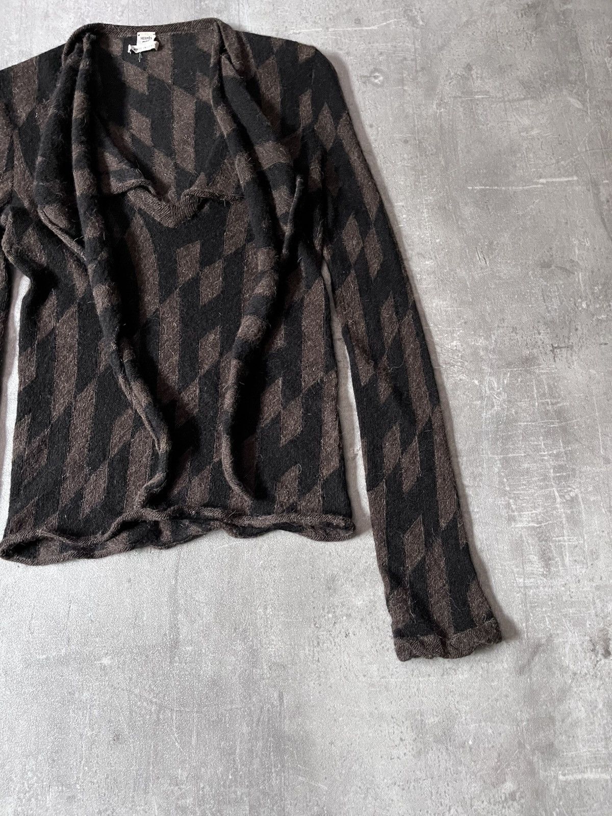 Hermes Hermes Alpaca Wool sweater brown black Size M / US 6-8 / IT 42-44 - 5 Thumbnail