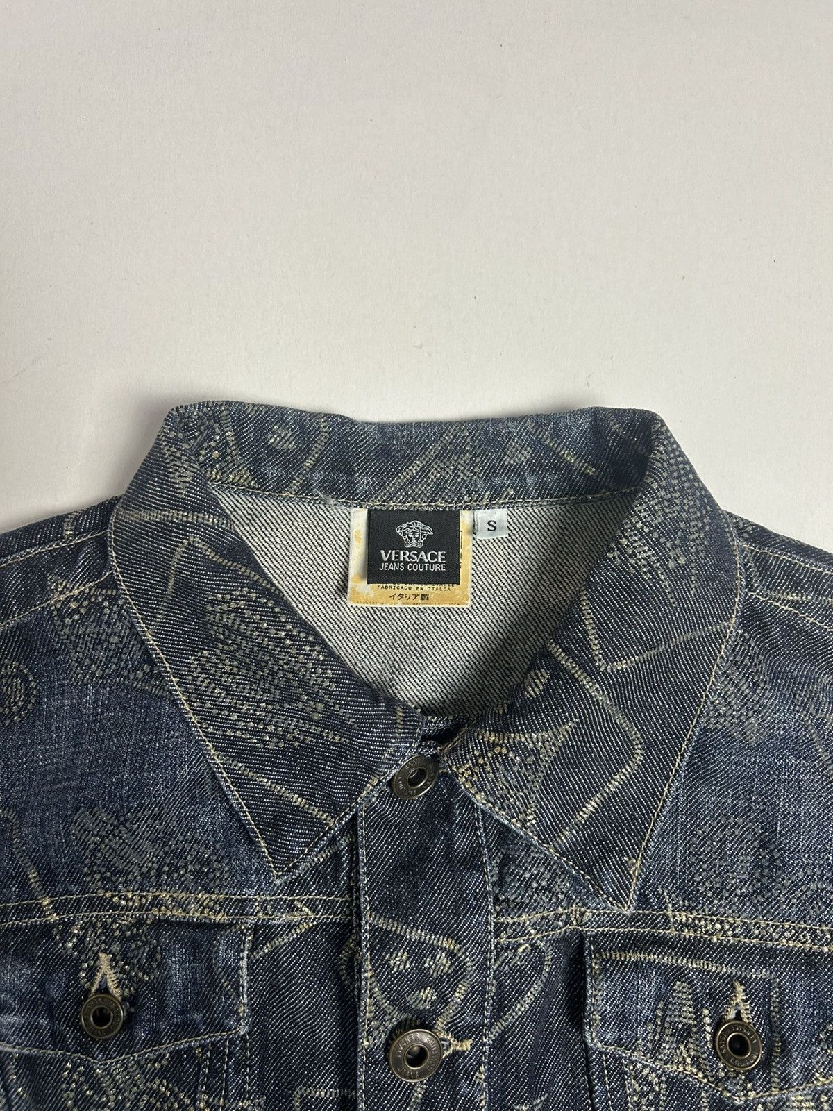 Versace Jeans Couture 00’s Versace Jeans Couture Casino Denim Jacket Size S / US 4 / IT 40 - 5 Thumbnail