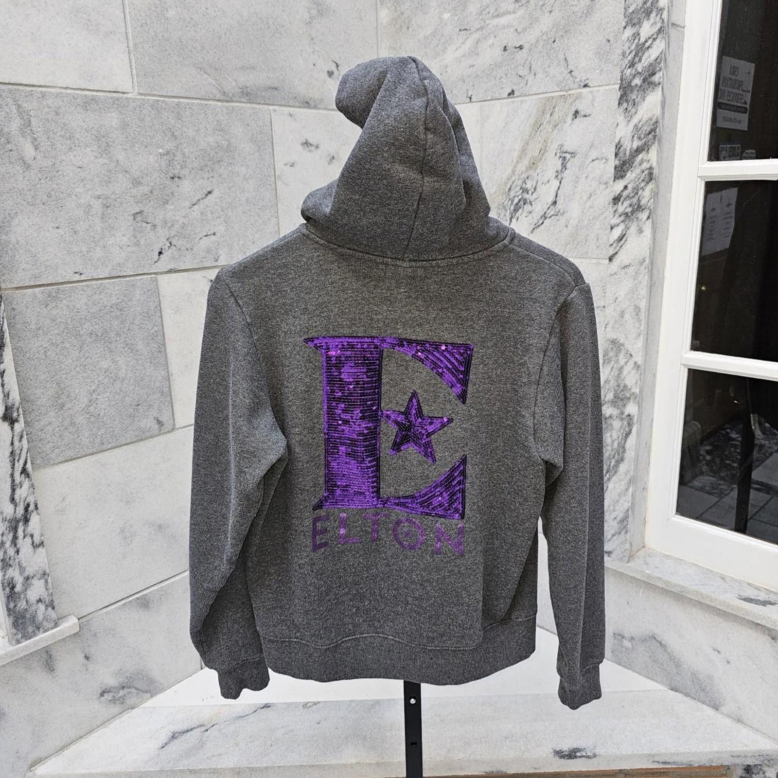 Other Elton John Grey and Purple Hoodie Zip Up Jacket Size S / US 4 / IT 40 - 7 Thumbnail