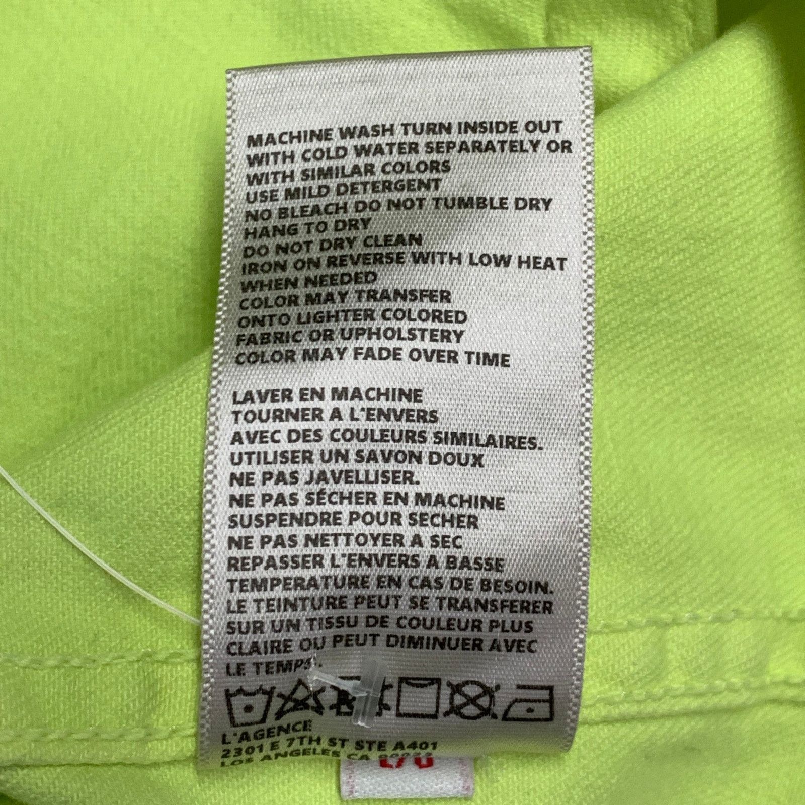 L'AGENCE L'AGENCE L Yellow Neon Cotton Blend Twill Raw Edge Jacket Size L / US 10 / IT 46 - 7 Thumbnail