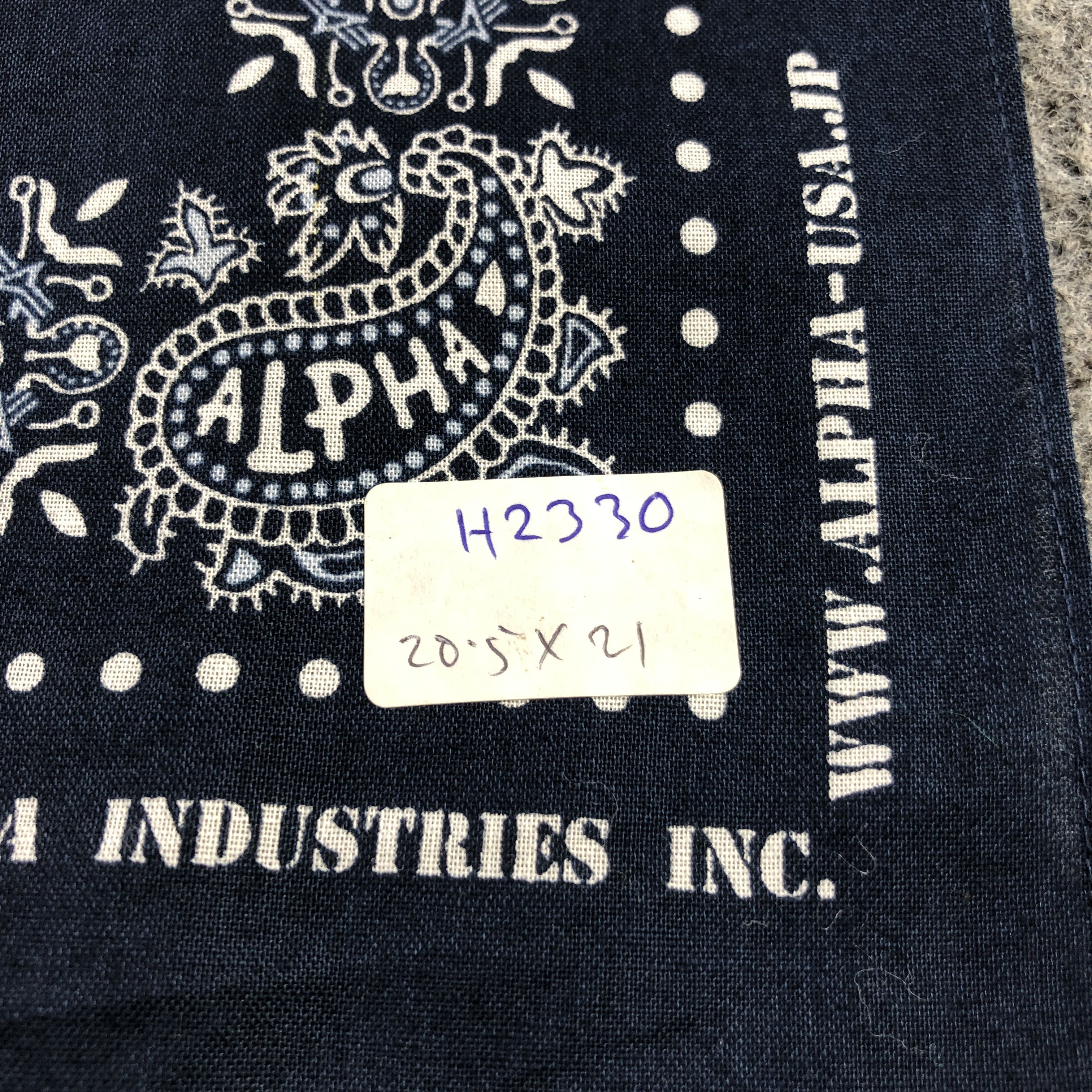Alpha Industries Alpha Paisley Handkerchief Neckerchief Bandana H2330 Size ONE SIZE - 5 Thumbnail